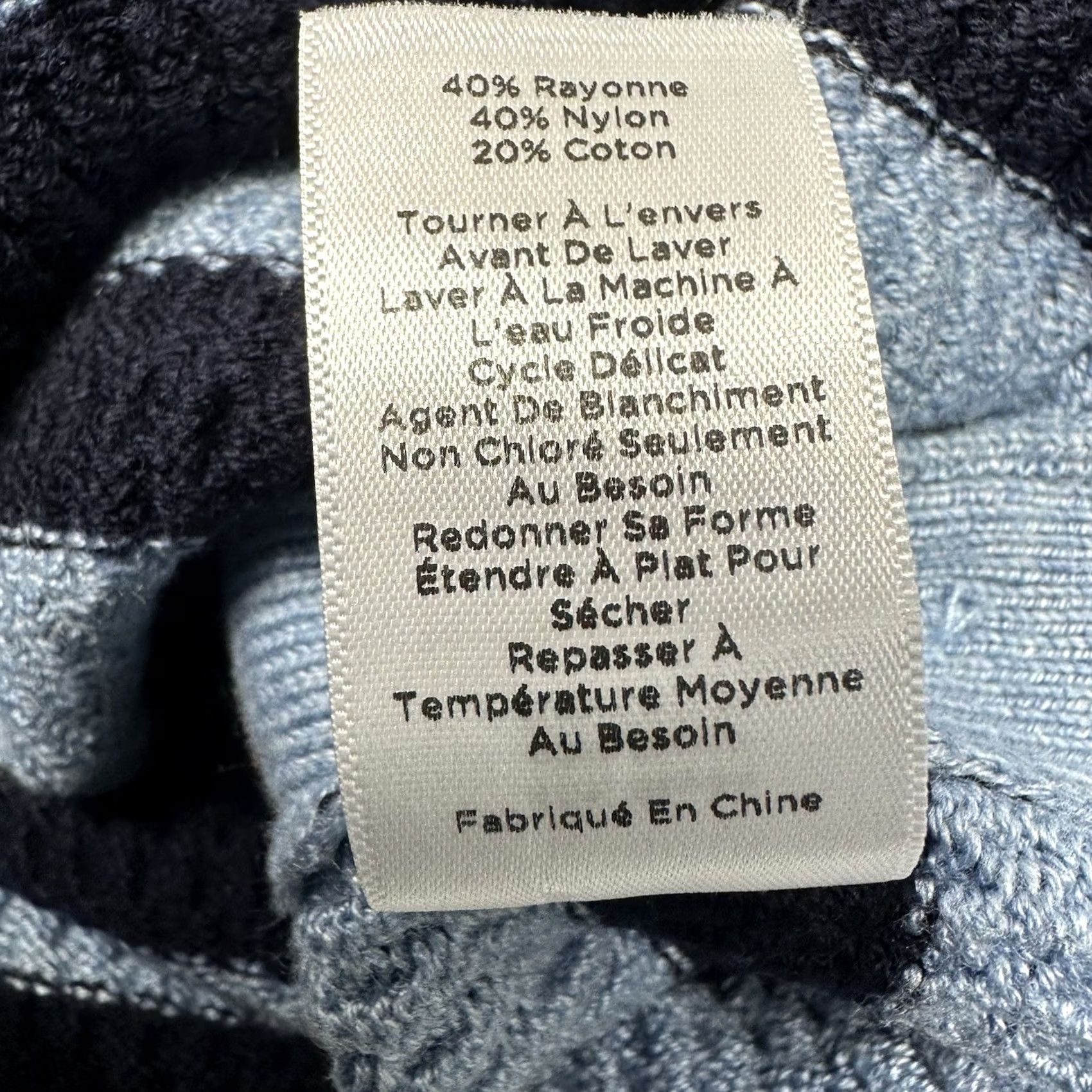 Talbots Talbots Womens Medium L/S Side Button Striped Sweater Navy & Light Blue Size M / US 6-8 / IT 42-44 - 6 Thumbnail
