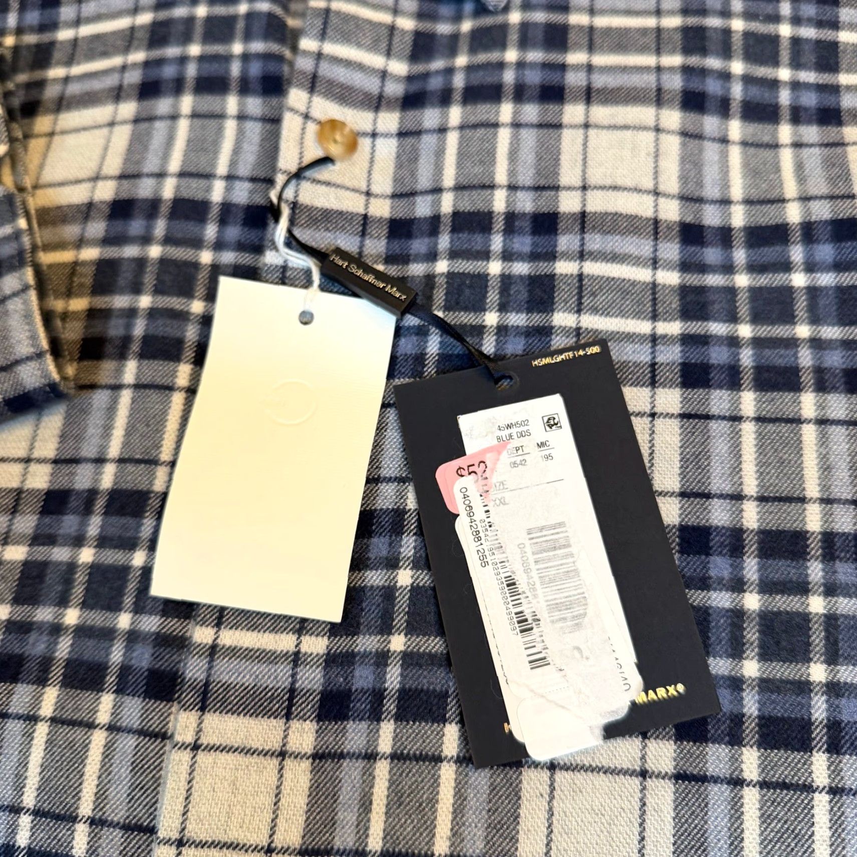 Hart Schaffner Marx Hart Schaffner Marx Canclini Blue Plaid Cotton Flannel Shirt Mens 2XL NWT Adult Regular Button-Up Long Sleeve Collared Size US XXL / EU 58 / 5 - 3 Thumbnail