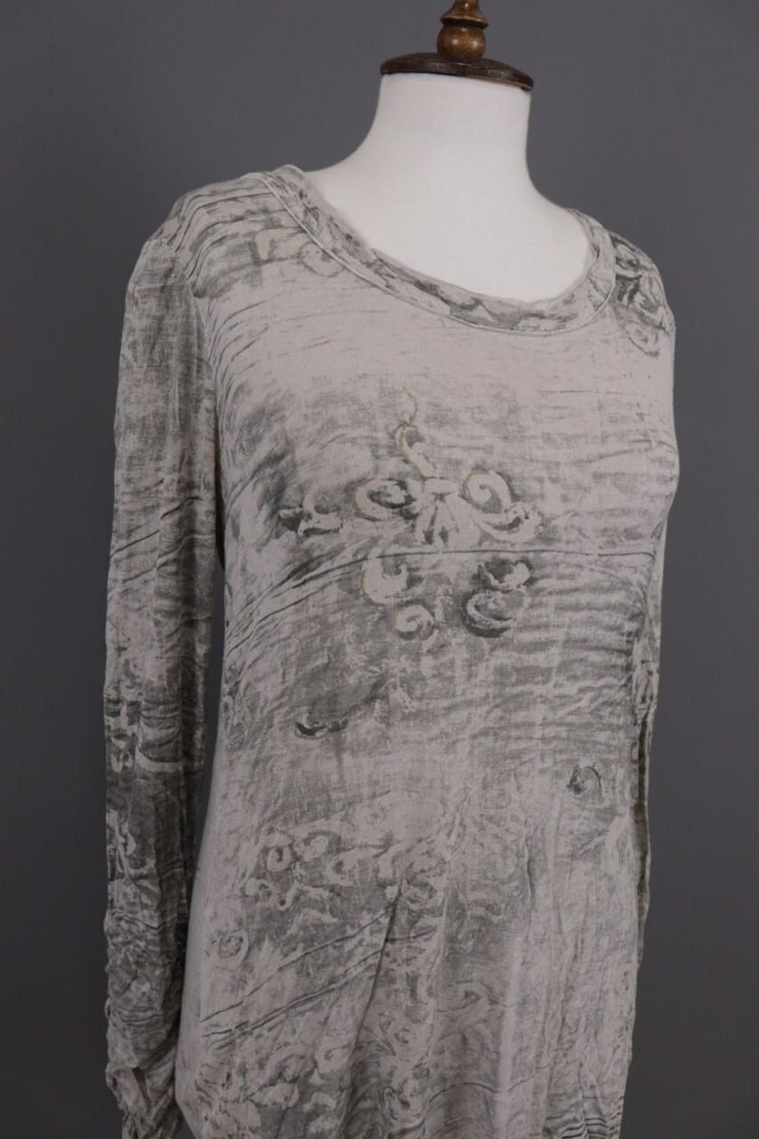 Bottega Veneta Bottega Gray Printed Velour Smoked Tunic Short Dress Size M / US 6-8 / IT 42-44 - 5 Thumbnail