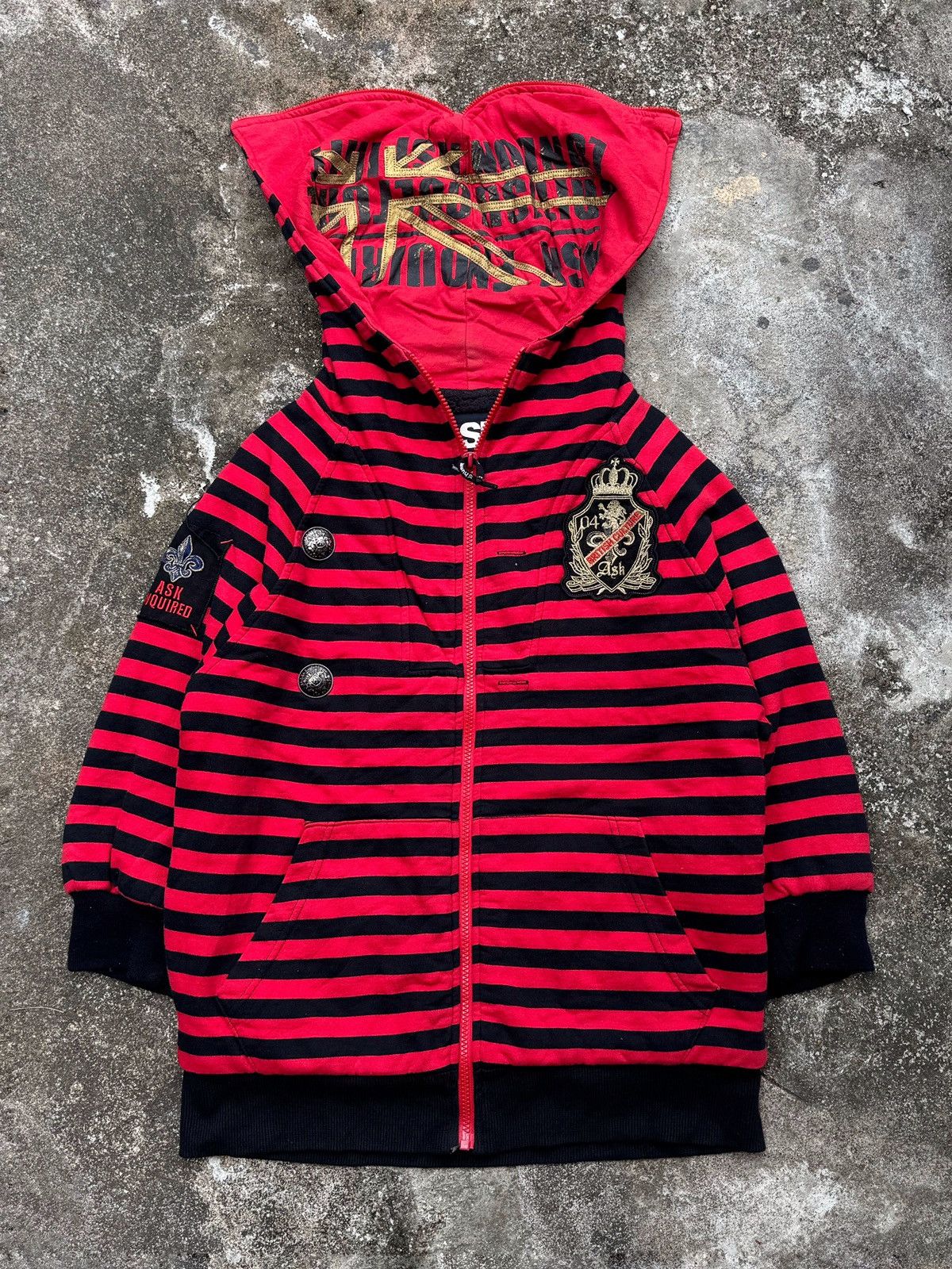 Hysteric Glamour × If Six Was Nine × Japanese Brand Ask enquired england striped hoodie mid sleeve Size US M / EU 48-50 / 2 - 1 Thumbnail