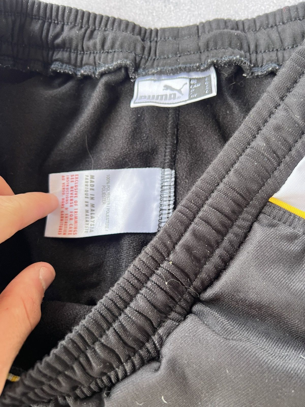Puma 🐾 Vintage Puma Track Pants L — Black / Side Stripes / Zip Cu Size US 34 / EU 50 - 8 Thumbnail