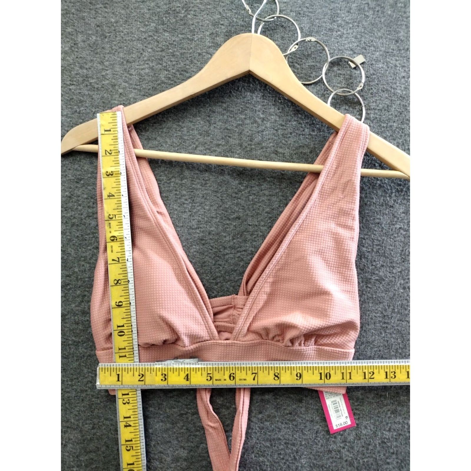 Vintage XHILARATION Women's Ribbed Swimsuit Top Padded Purple L Beach Crossback Modern Shirt? Size L / US 10 / IT 46 - 4 Thumbnail