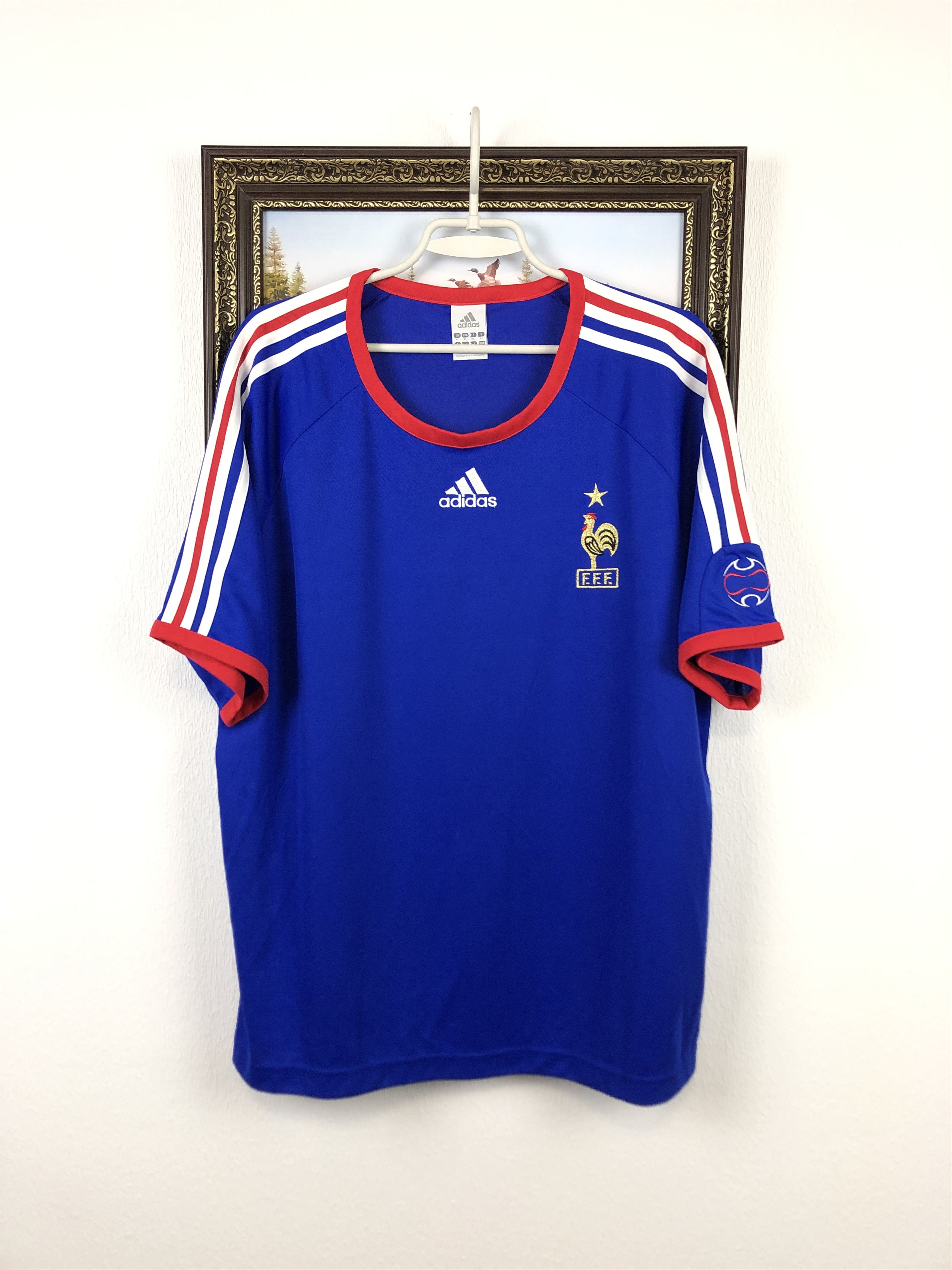 Adidas Vintage France Home football shirt 2005 Soccer Jersey Rare Size US XL / EU 56 / 4 - 1 Thumbnail