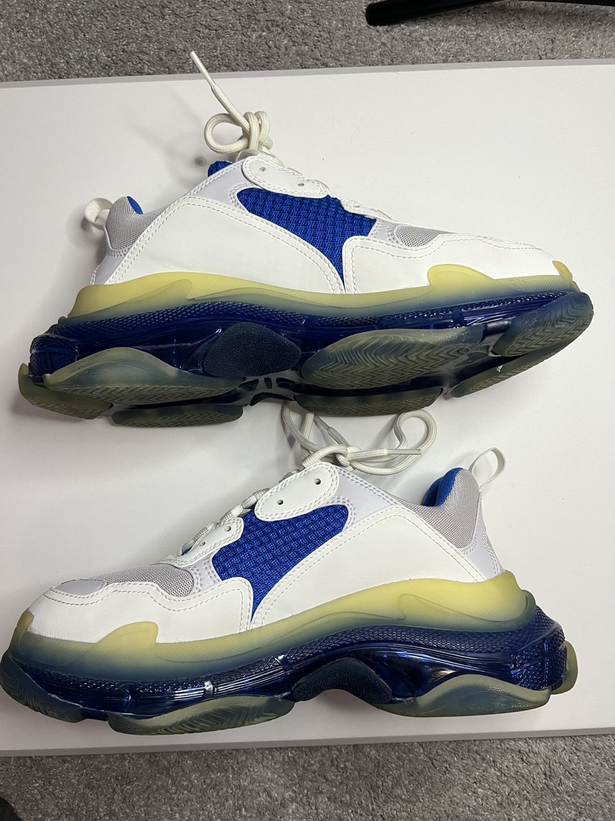 Balenciaga Balenciaga Triple S white/blue Size US 9 / EU 42 - 3 Thumbnail