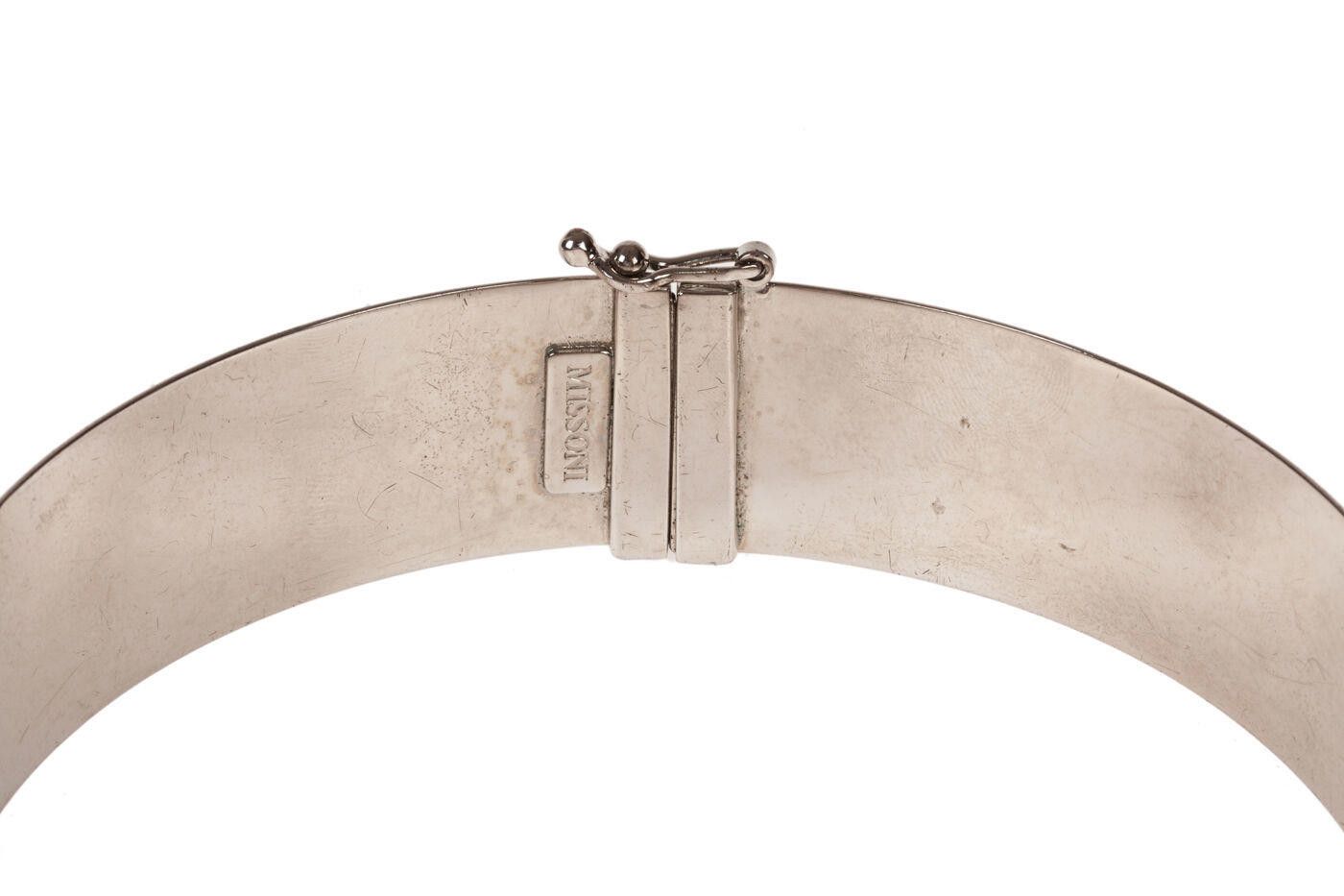 Missoni Missoni Runway Silver Tone and Black Enamel Choker Size ONE SIZE - 5 Thumbnail