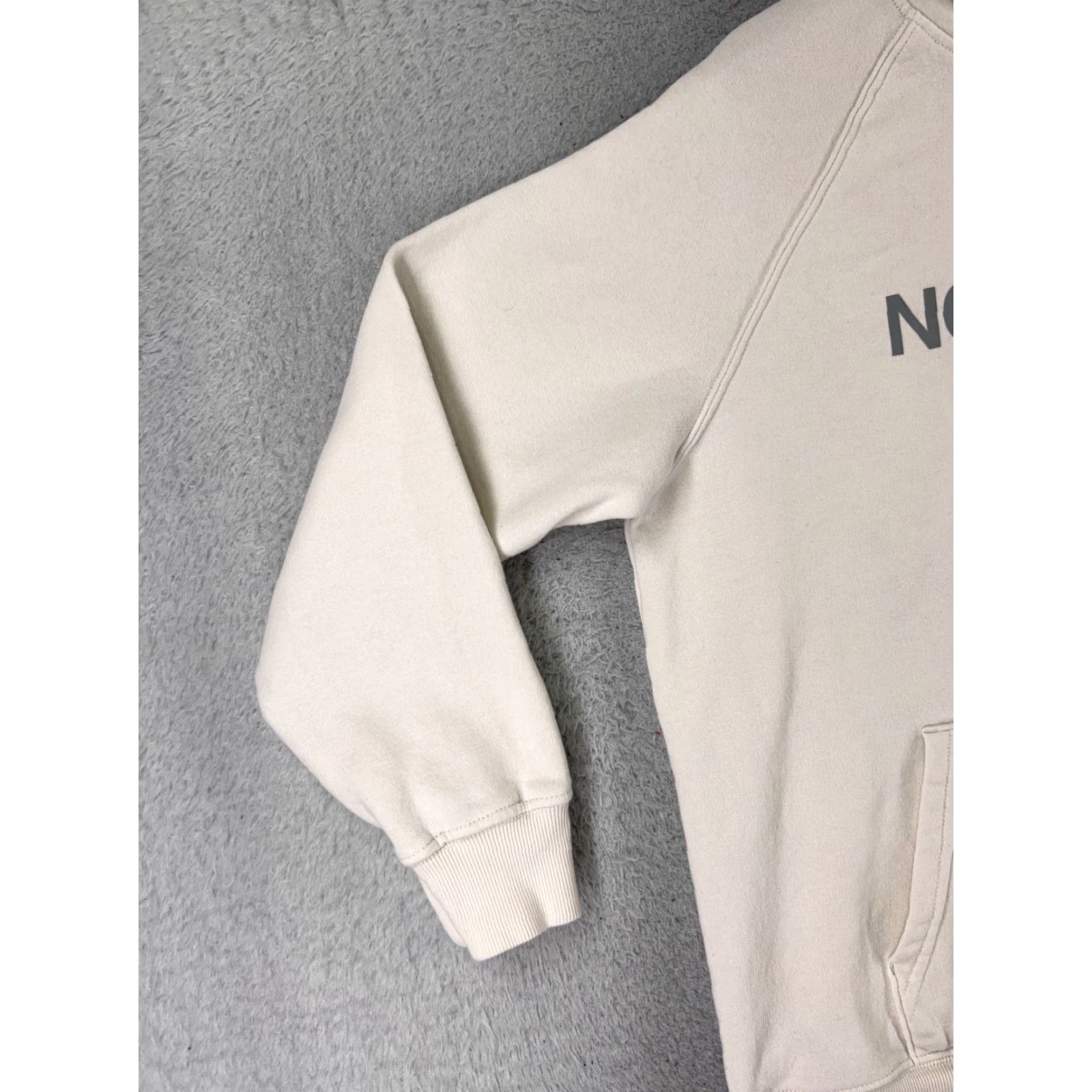 The North Face The North Face Hoodie Womens Large Beige Logo Cotton Blend Pullover Pocket Size L / US 10 / IT 46 - 3 Thumbnail