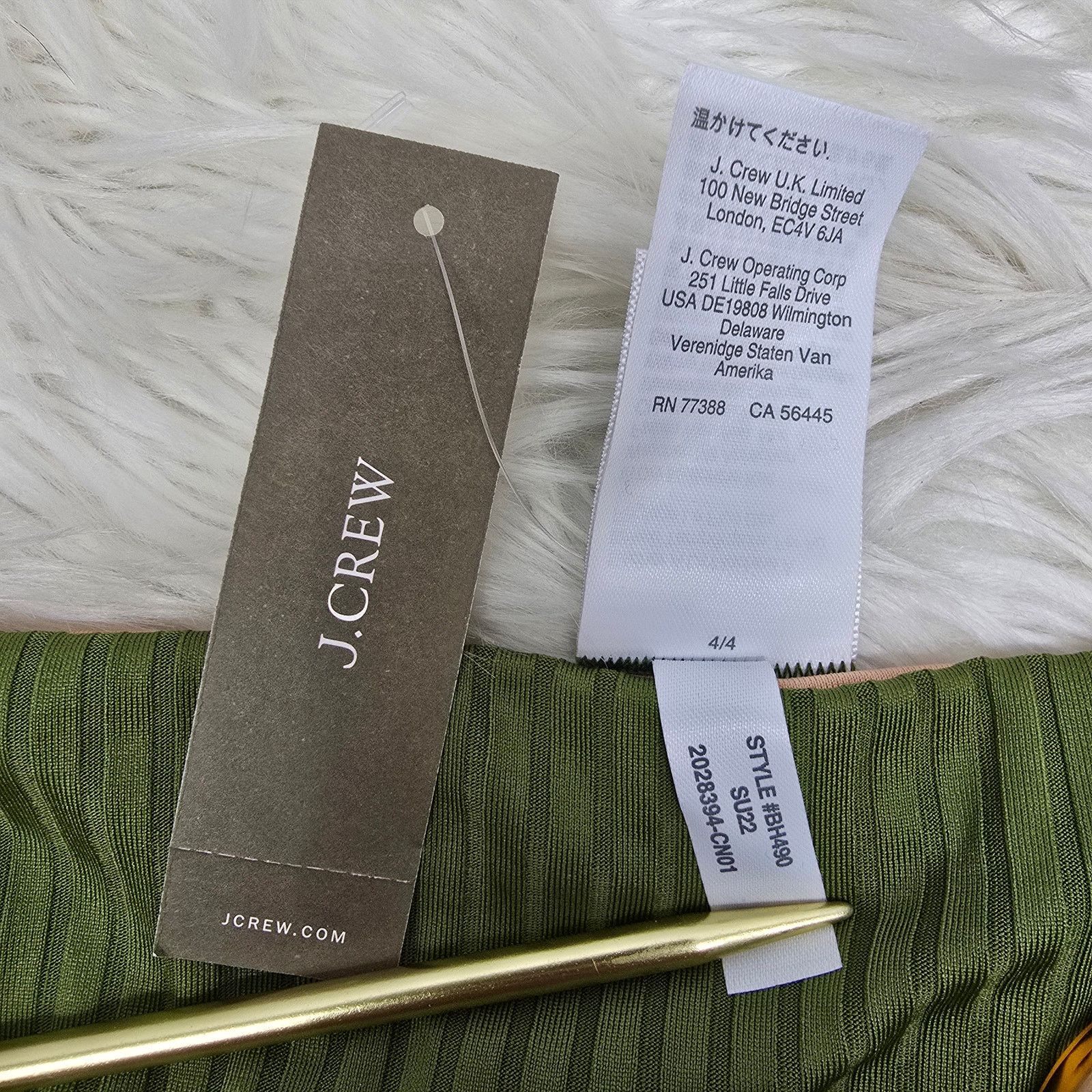 J.Crew NWT J. Crew Wide-rib high-rise bikini bottom w rings Size S Size ONE SIZE - 10 Thumbnail