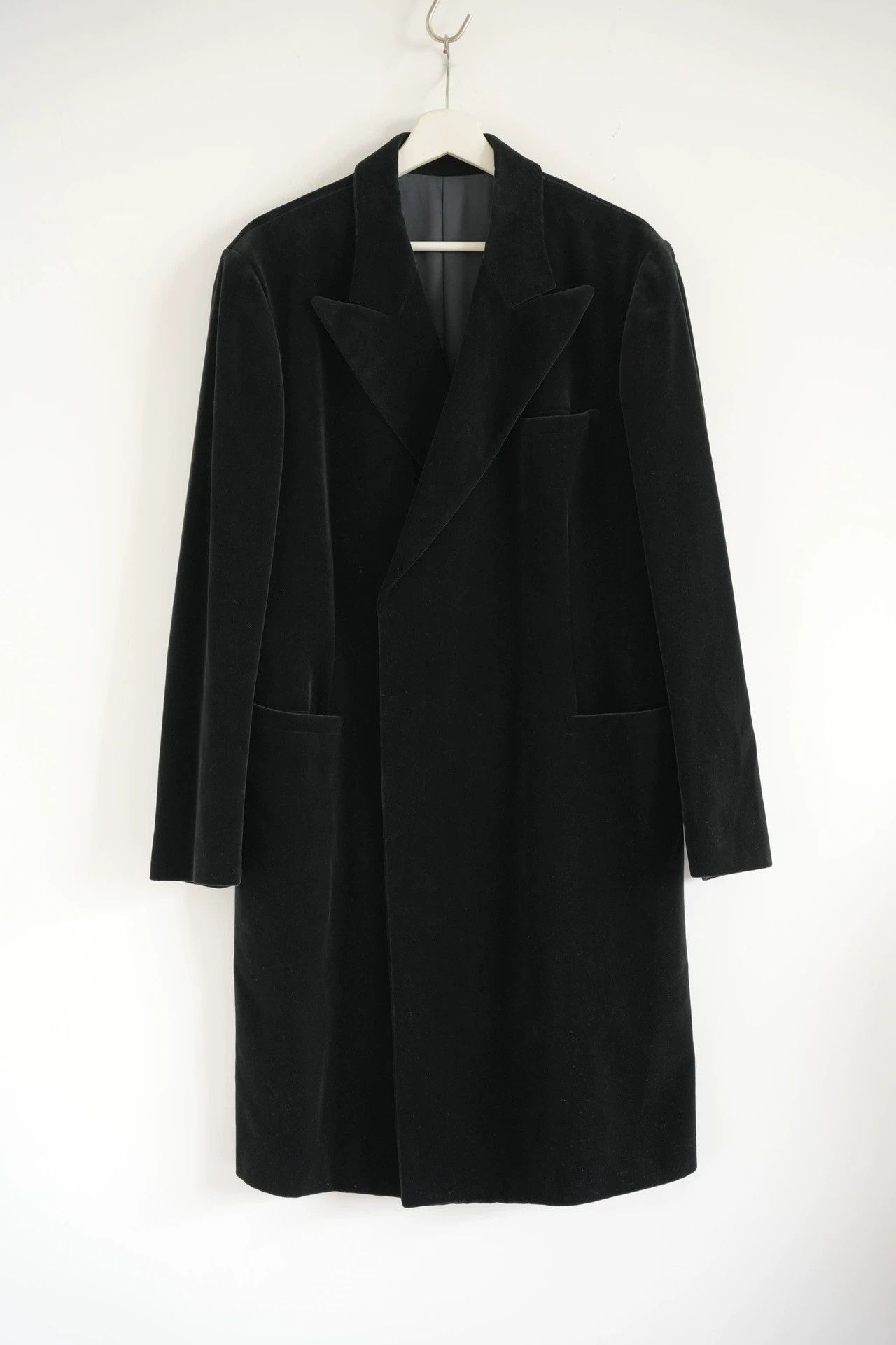 Jean Paul Gaultier JPG Asymmetrical Hidden Button Velvet Coat Sz 48 Size US M / EU 48-50 / 2 - 2 Thumbnail