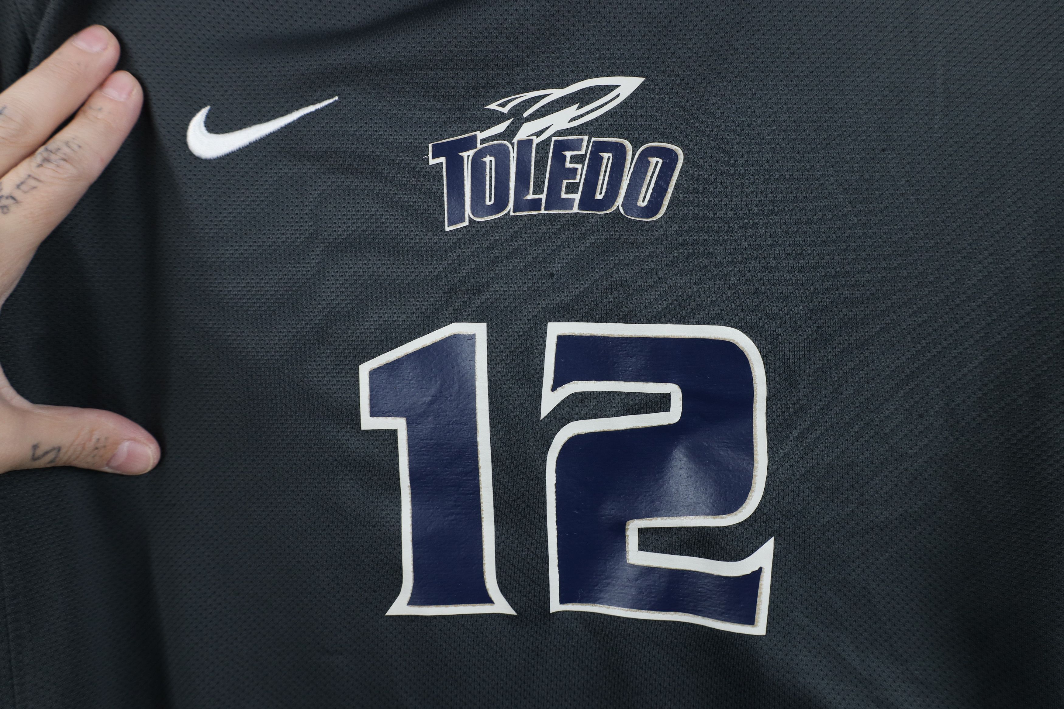 Nike Nike Game Worn University of Toledo Soccer Jersey Gray #12 Size US S / EU 44-46 / 1 - 9 Thumbnail