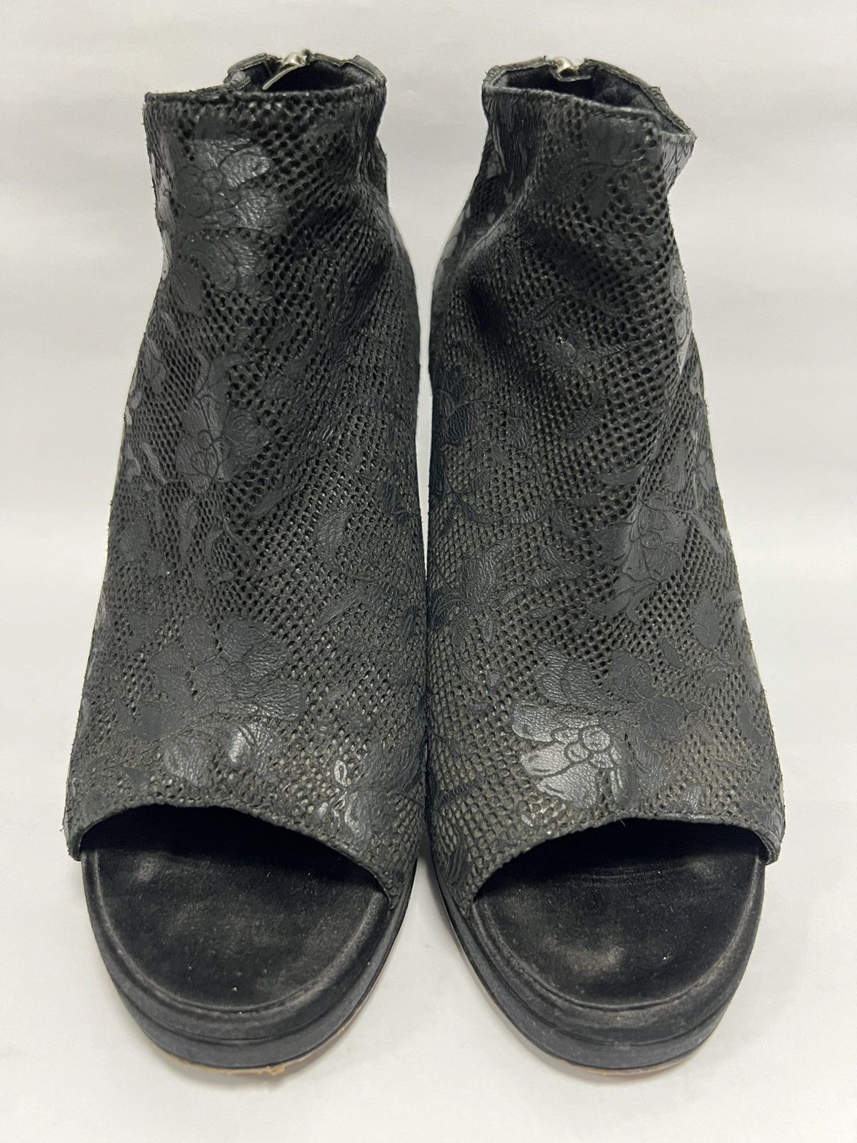 Chanel Chanel - Lace Coco Mark Open Toe Short Boots Size US 7.5 / IT 37.5 - 4 Thumbnail