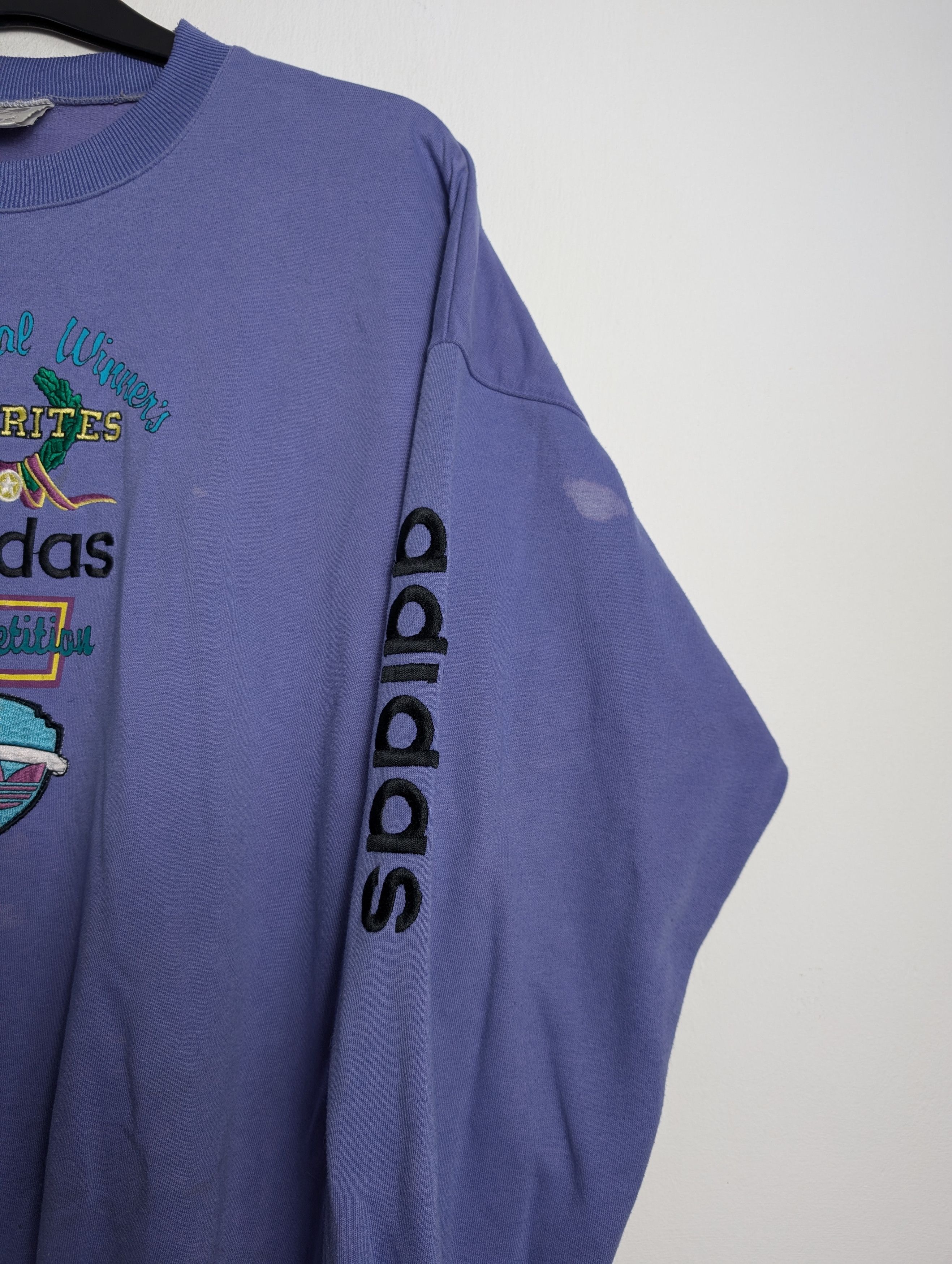 Adidas Vintage Adidas Gold Medal Sweatshirt Purple Boxy Retro 90s Size US M / EU 48-50 / 2 - 5 Thumbnail