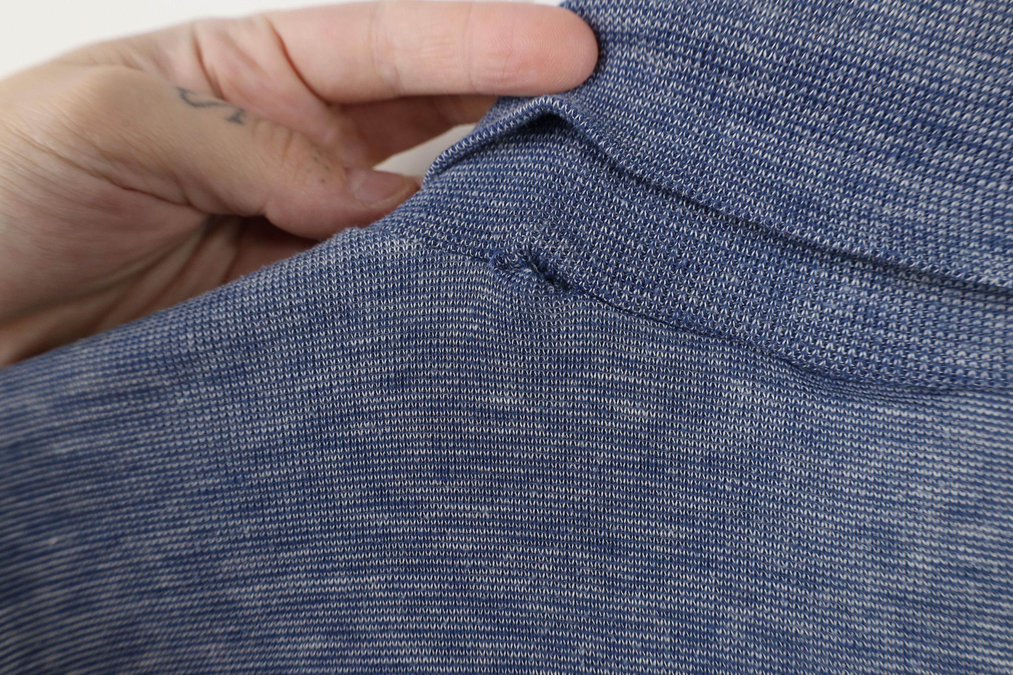 Vintage Vintage 70s Streetwear Blank Turtleneck T-Shirt Blue Size US S / EU 44-46 / 1 - 6 Thumbnail