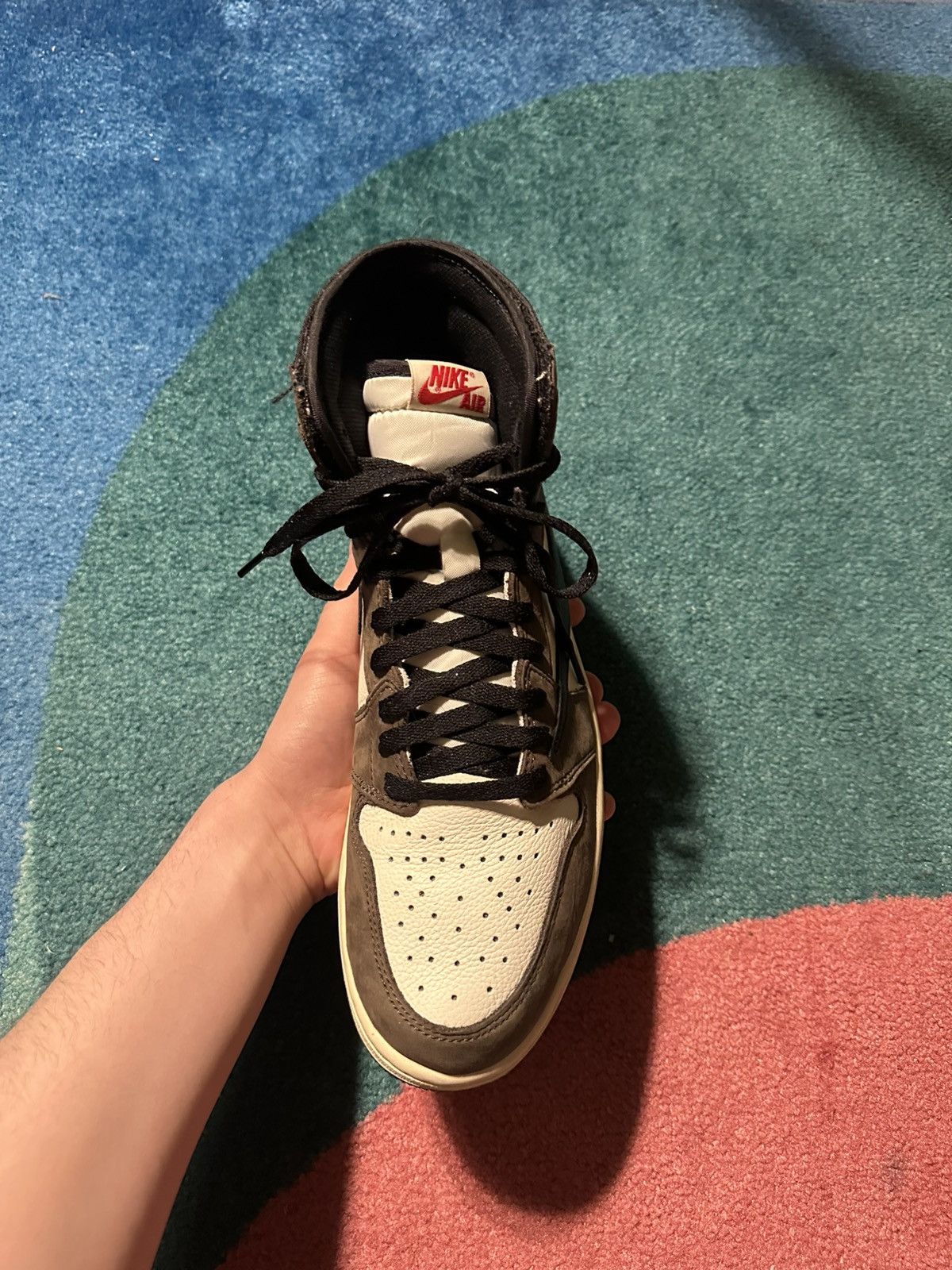 Jordan Brand × Nike × Travis Scott Travis Scott x Air Jordan 1 Retro High OG ‘Mocha’ Size US 11.5 / EU 44-45 - 10 Thumbnail