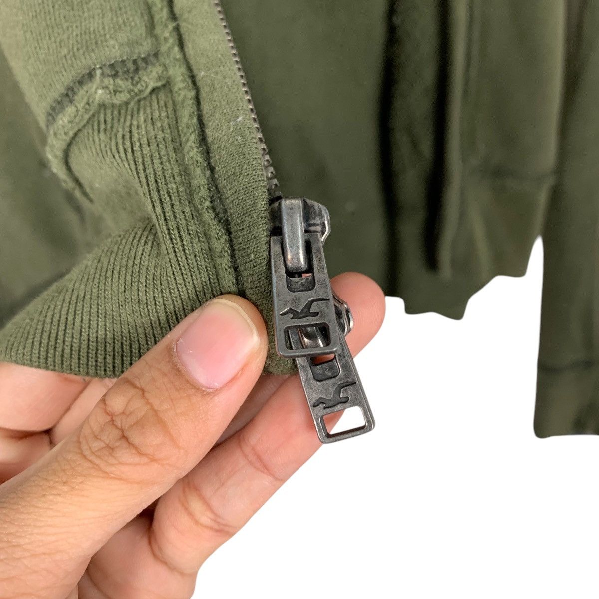 Hollister HOLLISTER Green Zipper Hoodies Sweatshirt #1988-C86 Size L / US 10 / IT 46 - 15 Thumbnail