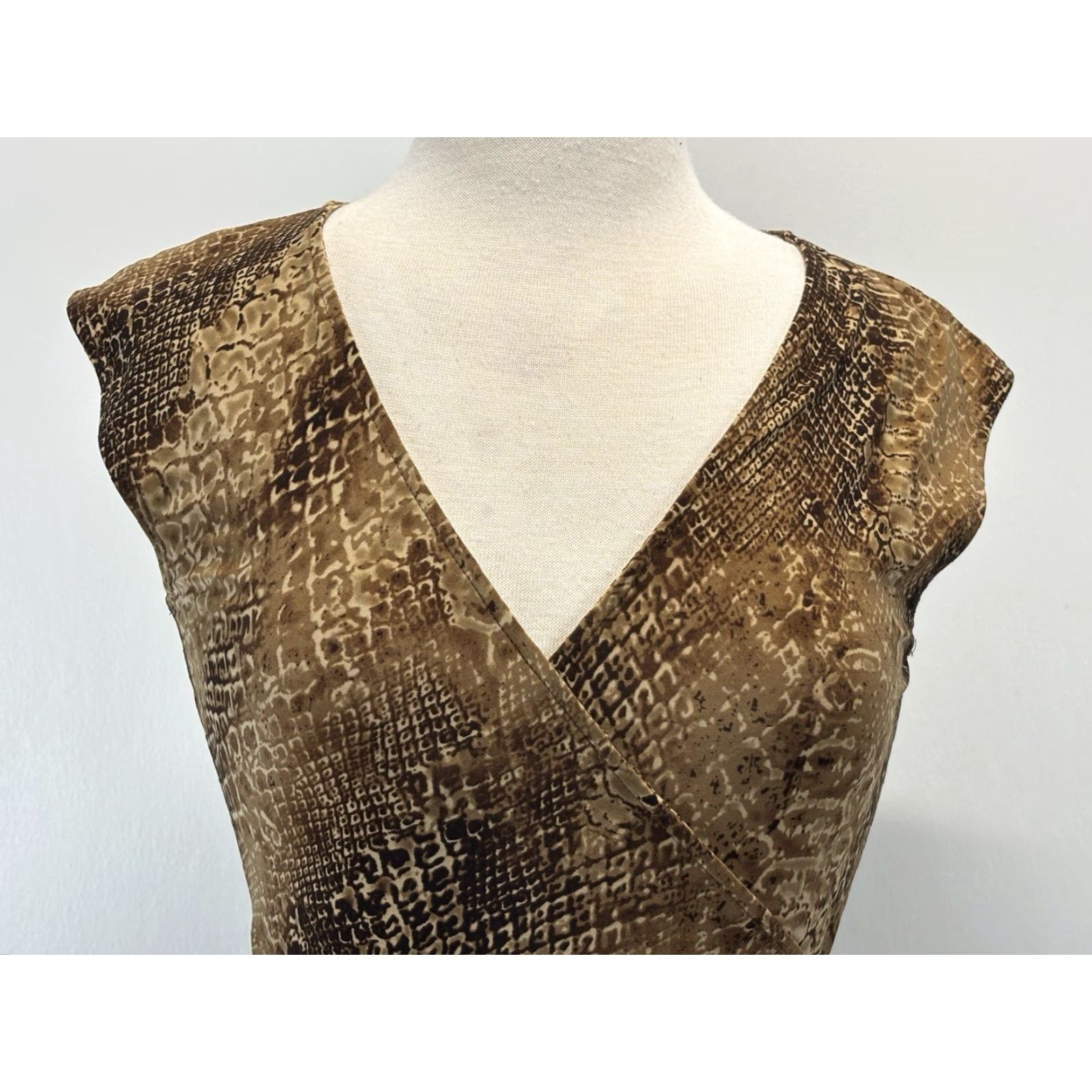 Ralph Lauren Lauren Ralph Lauren Faux Wrap Jersey Dress Sz Small Women’s Sleeveless Python Size S / US 4 / IT 40 - 5 Thumbnail