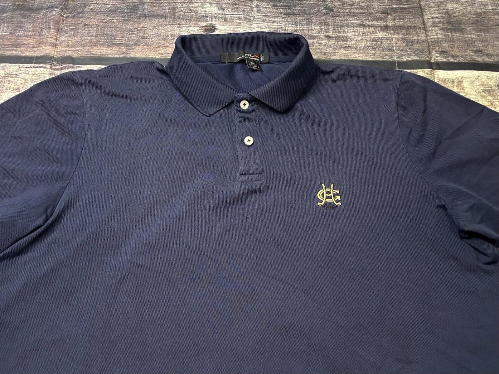 RLX Ralph Lauren RLX Ralph Lauren Polo Shirt Mens Large MGA Navy Golf Size US L / EU 52-54 / 3 - 4 Thumbnail