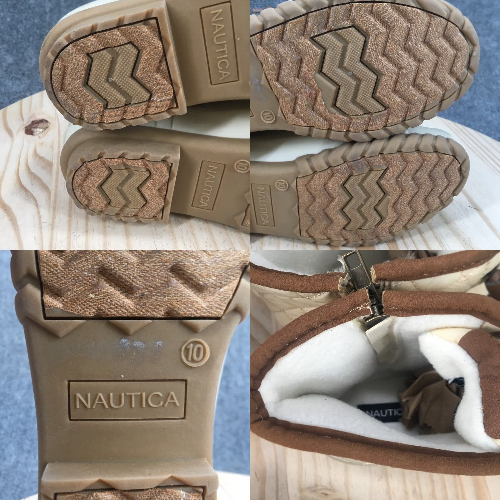Nautica Nautica Boots Womens 10 Quilted Side Zip Ankle Duck Boot White Fabric Boots Women 10 Nautica Doorsay Size US 10 / IT 40 - 9 Thumbnail