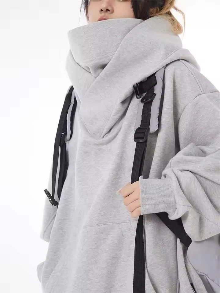 Japanese Brand Cowl Neck Techwear Hoodie - Avant-Garde High Collar Hoodie Size US L / EU 52-54 / 3 - 5 Thumbnail