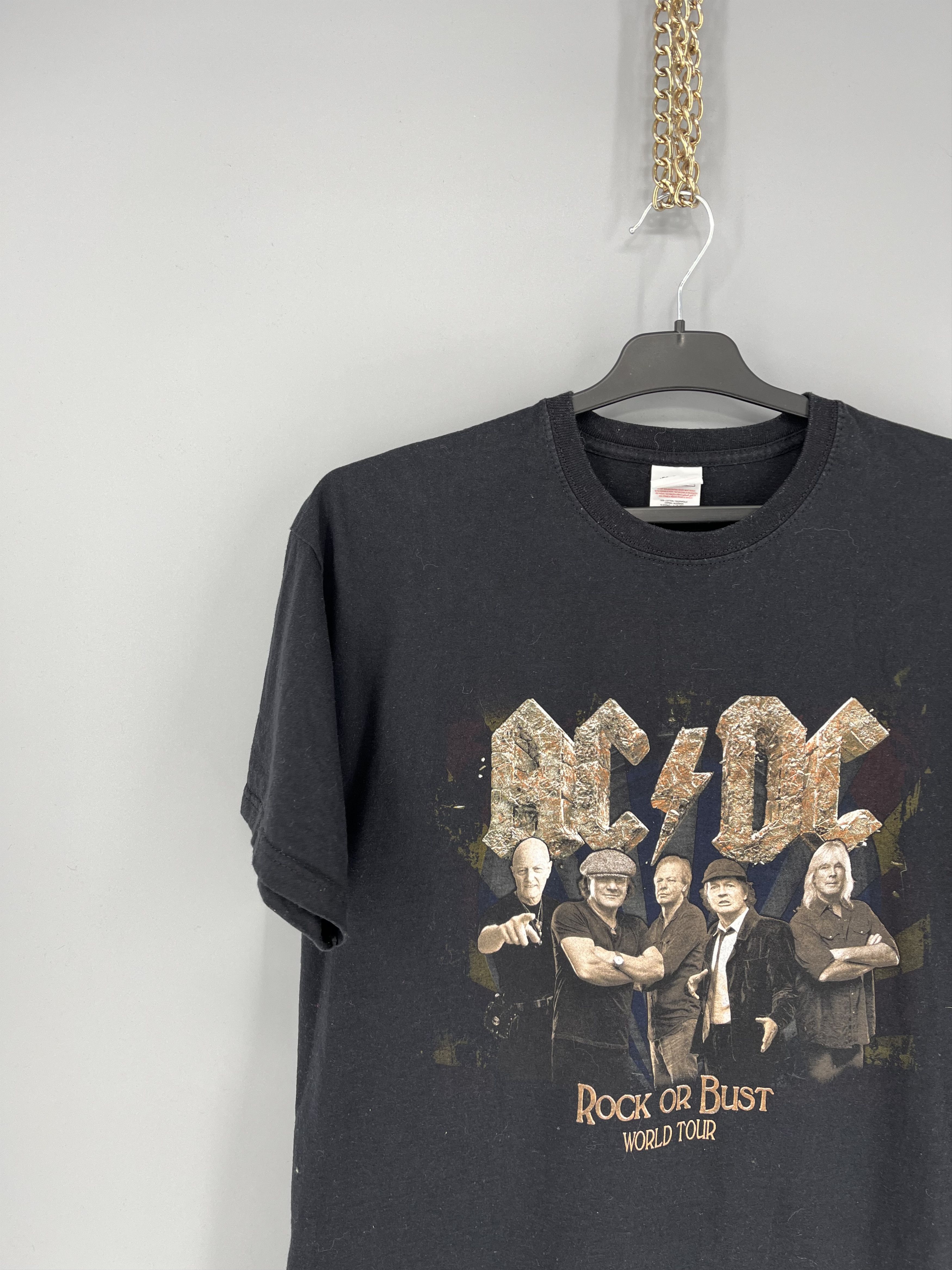 AC/DC × Vintage Vintage Y2K ACDC Rock or Bust Heavy Metal Rock T-Shirt Like Size US L / EU 52-54 / 3 - 4 Thumbnail