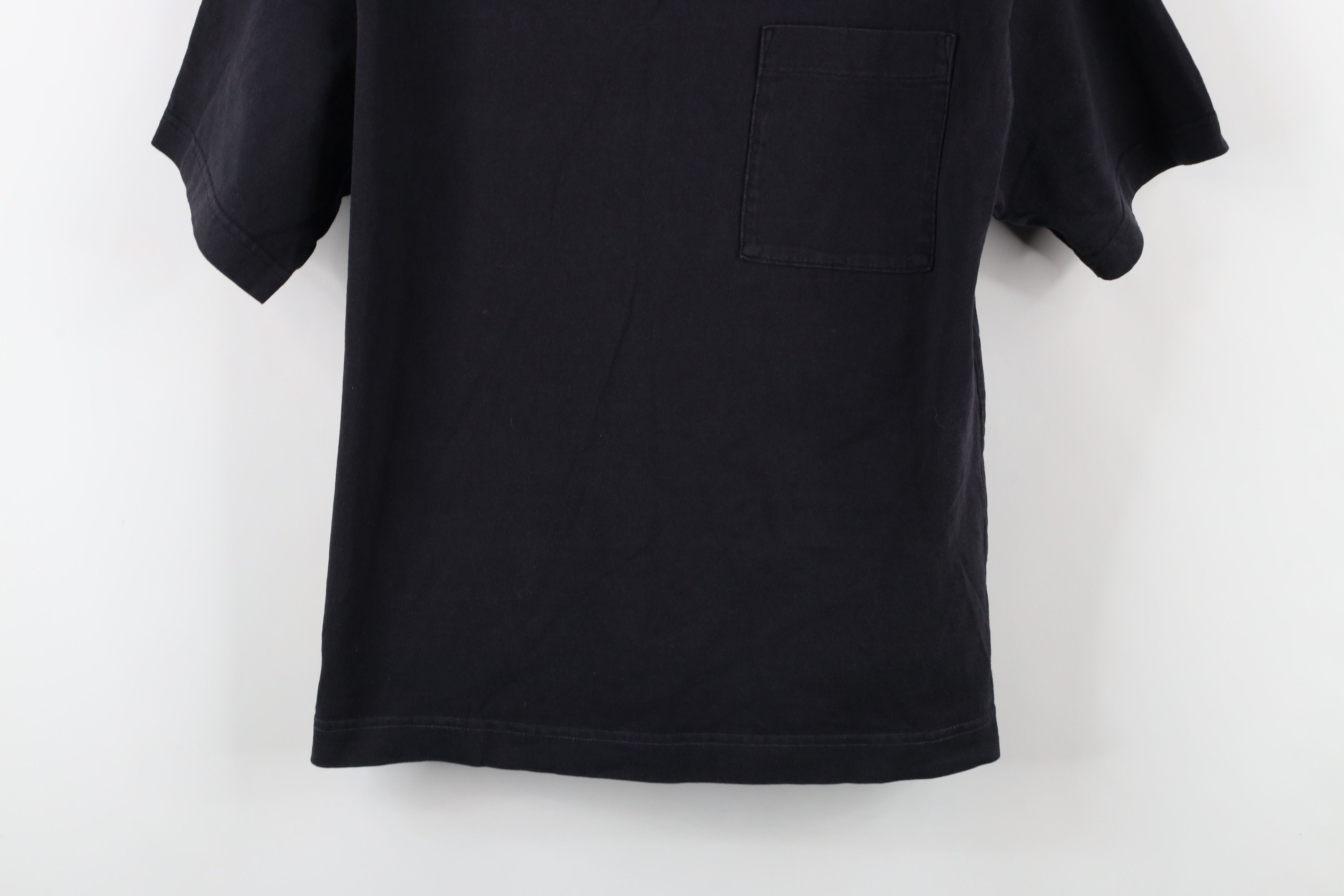 Vintage Vintage 90s Streetwear Blank Pocket T-Shirt Black Cotton Size L / US 10 / IT 46 - 3 Thumbnail