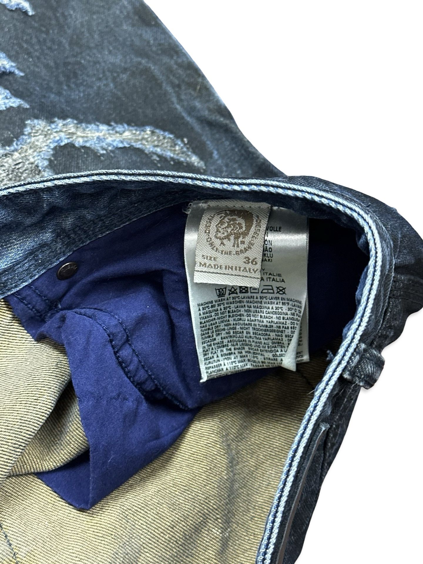 Diesel Narrot cropped distressed patch vintage denim jeans Size US 36 / EU 52 - 8 Thumbnail
