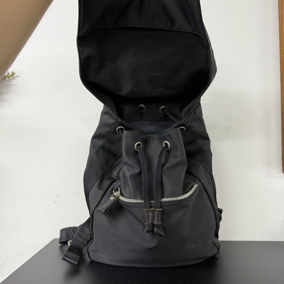 Yohji Yamamoto Ysaccs By Yohji Yamamoto Hybrid Backpack Leather and Nylon Size ONE SIZE - 5 Thumbnail