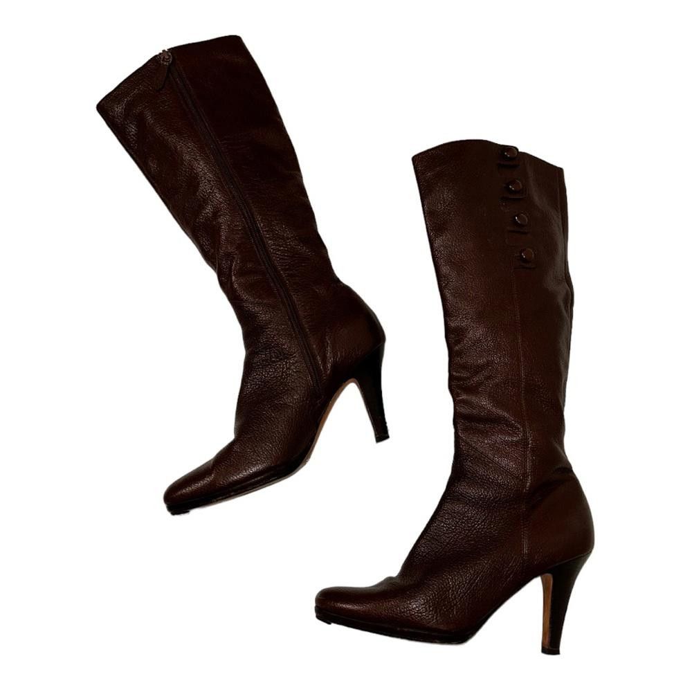 Cole Haan Cole Haan l Aliya Brown Leather Boots Size 8.5 Size US 8.5 / IT 38.5 - 6 Thumbnail