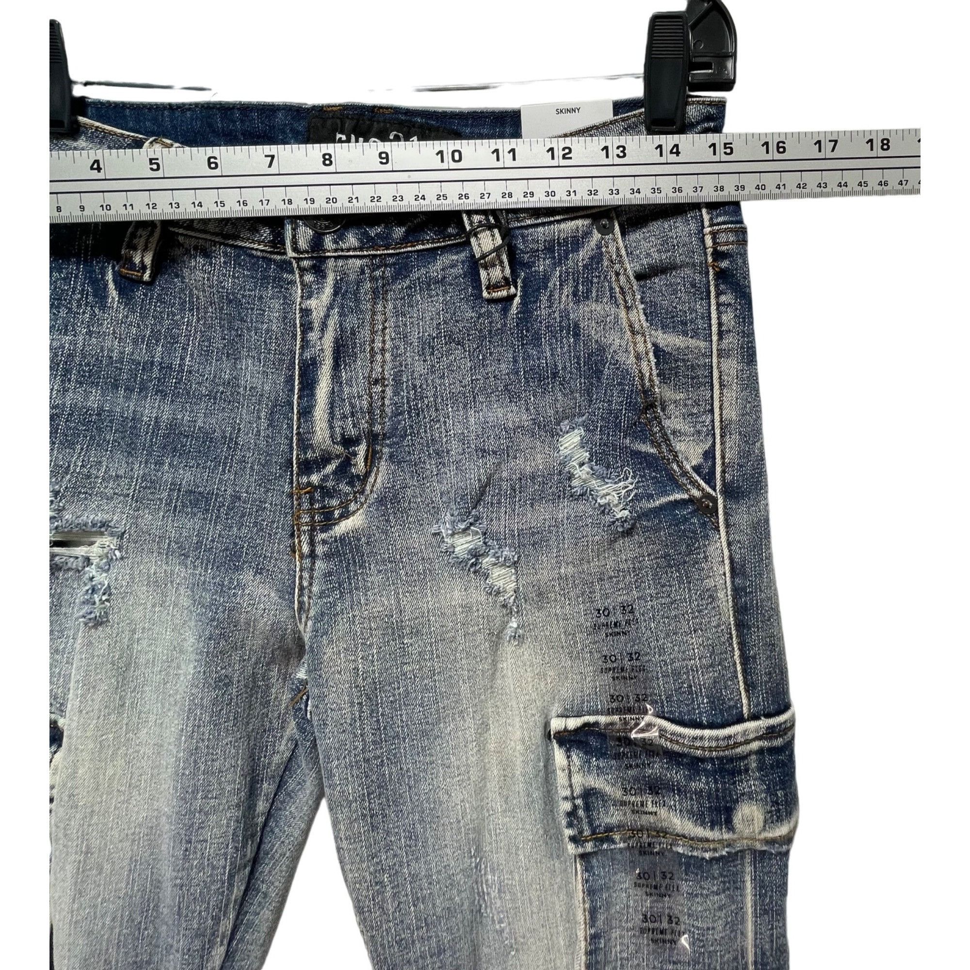 rue21 Rue 21 - Men's Supreme Flex Skinny Jeans Distressed - Light Size US 30 / EU 46 - 3 Thumbnail