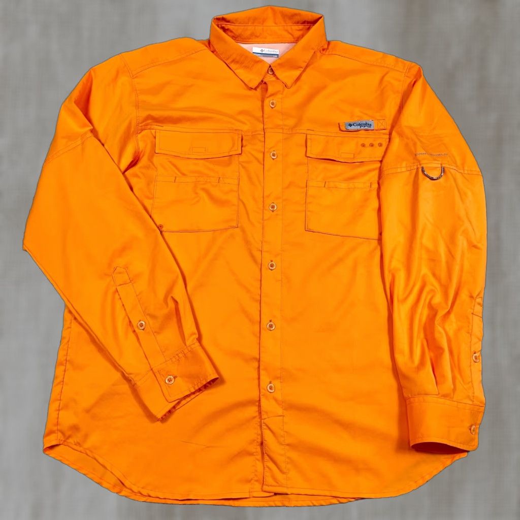 Vintage Columbia PFG Shirt Men Large Orange Button-Up Omni-Shade Size US L / EU 52-54 / 3 - 1 Thumbnail