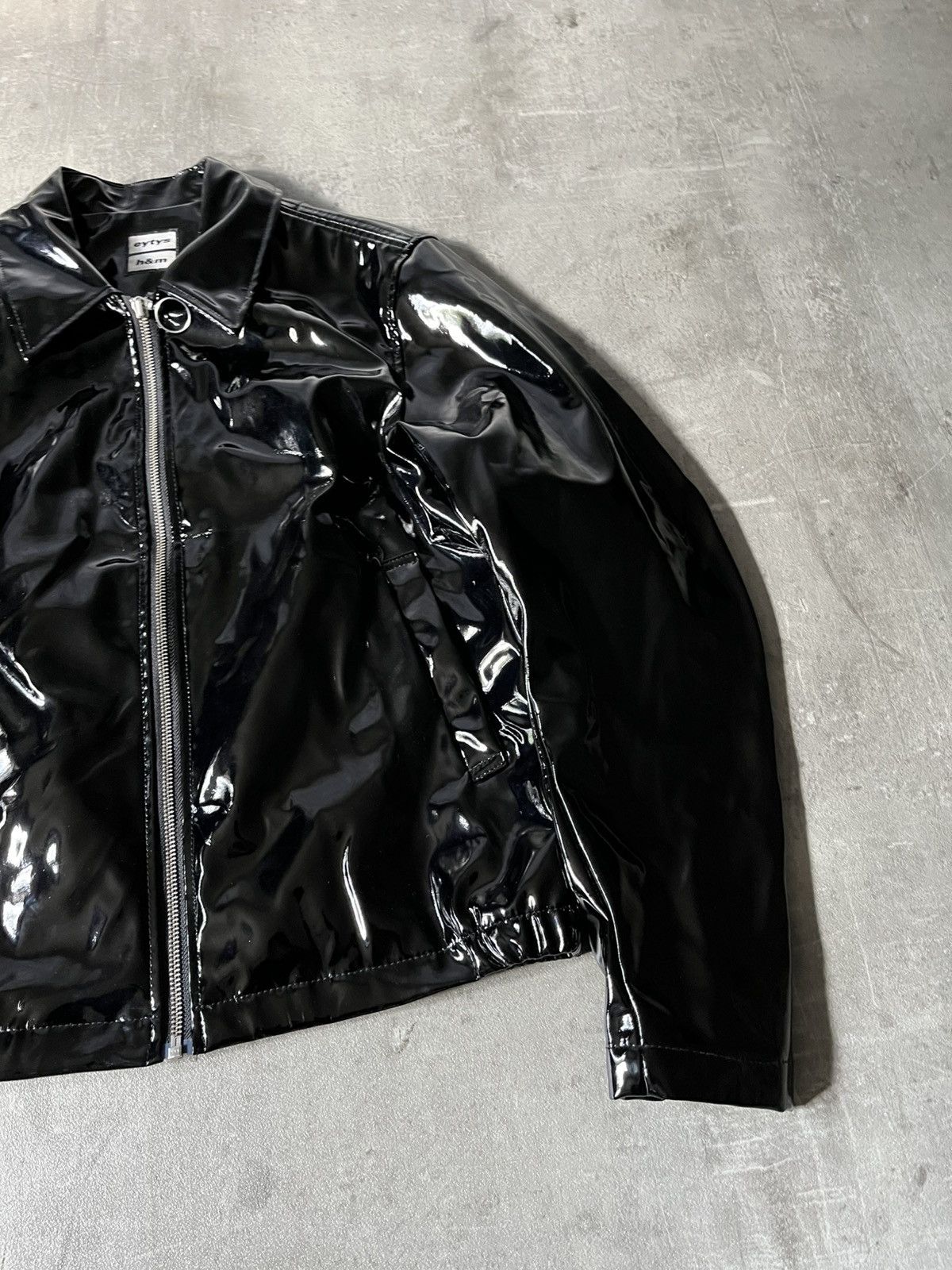Eytys x H&M patent vinyl rare jacket black