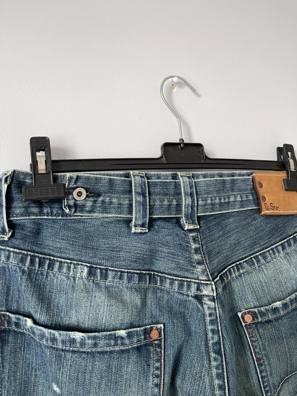 G-Star 90's Vintage G-Star Raw Buckle Back Dirty Wash Y2k Jeans Size US 32 / EU 48 - 10 Thumbnail