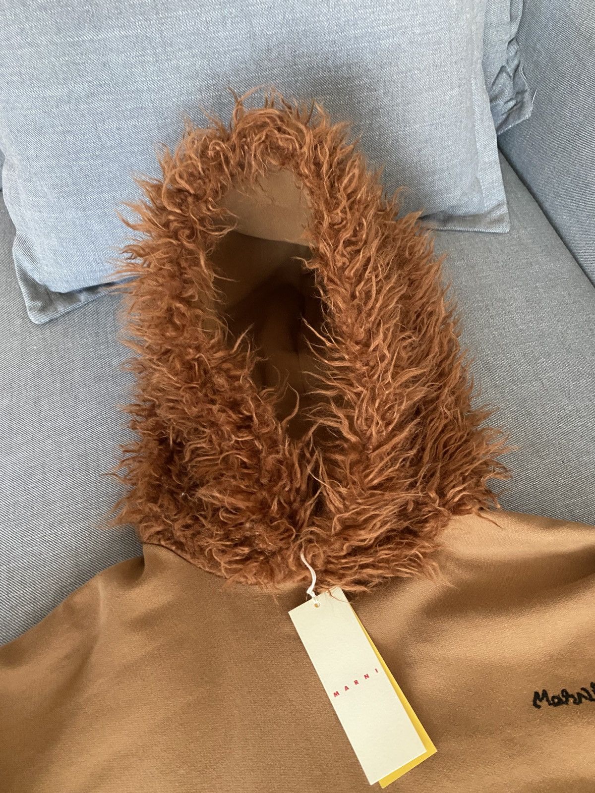 Marni Marni, faux shearling-trimmed hoodie Size US M / EU 48-50 / 2 - 2 Thumbnail