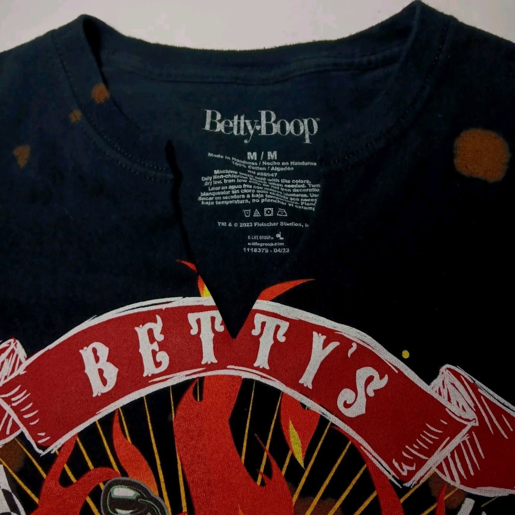 Born Betty Boop Born To Rule T Shirt M Black Cropped Bleach Dyed Motorcycle Biker Women Fleisher Studios Size M / US 6-8 / IT 42-44 - 6 Thumbnail