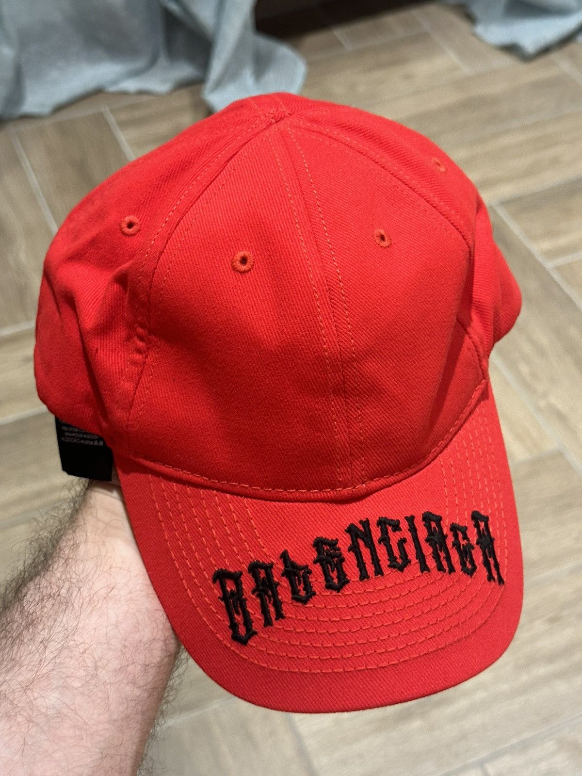 Balenciaga 495$ Balenciaga Gothic Embroidered Text Cap Size ONE SIZE - 3 Thumbnail