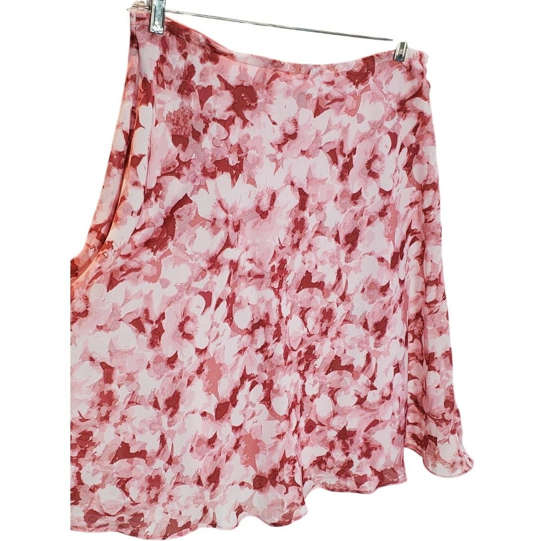 Other Pink Floral Knee Length Lined Skirt Size 16 Size 38" / US 16 / IT 52 - 2 Thumbnail