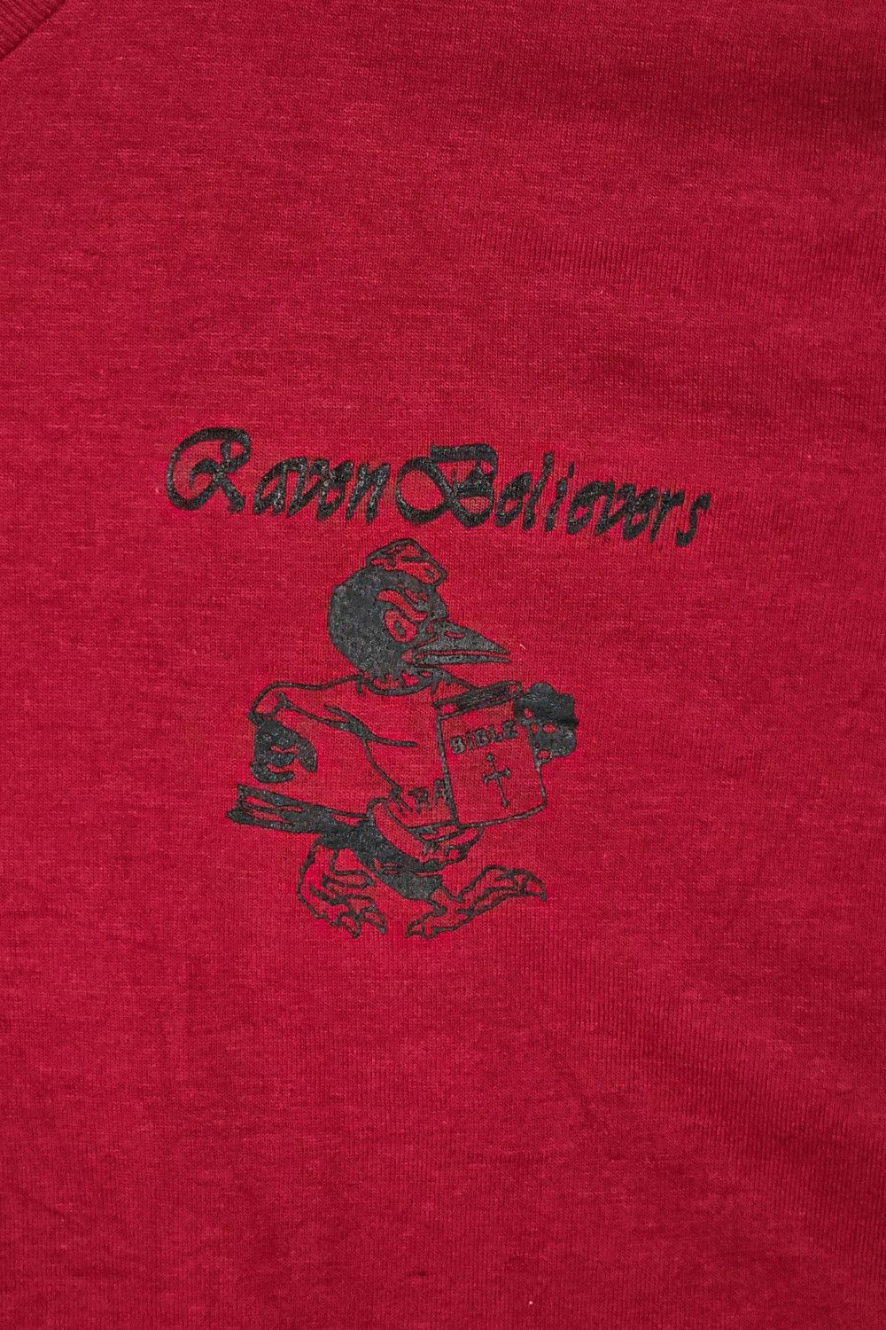 Fruit Of The Loom 1992 FOLT BEST “Raven Believers” Tee - USA 50/50 Size US XXL / EU 58 / 5 - 7 Thumbnail