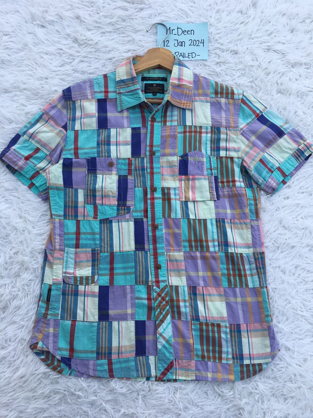 R.Newbold Rare Vintage R. Newbold Checkered Collar Shirt Size US M / EU 48-50 / 2 - 5 Thumbnail