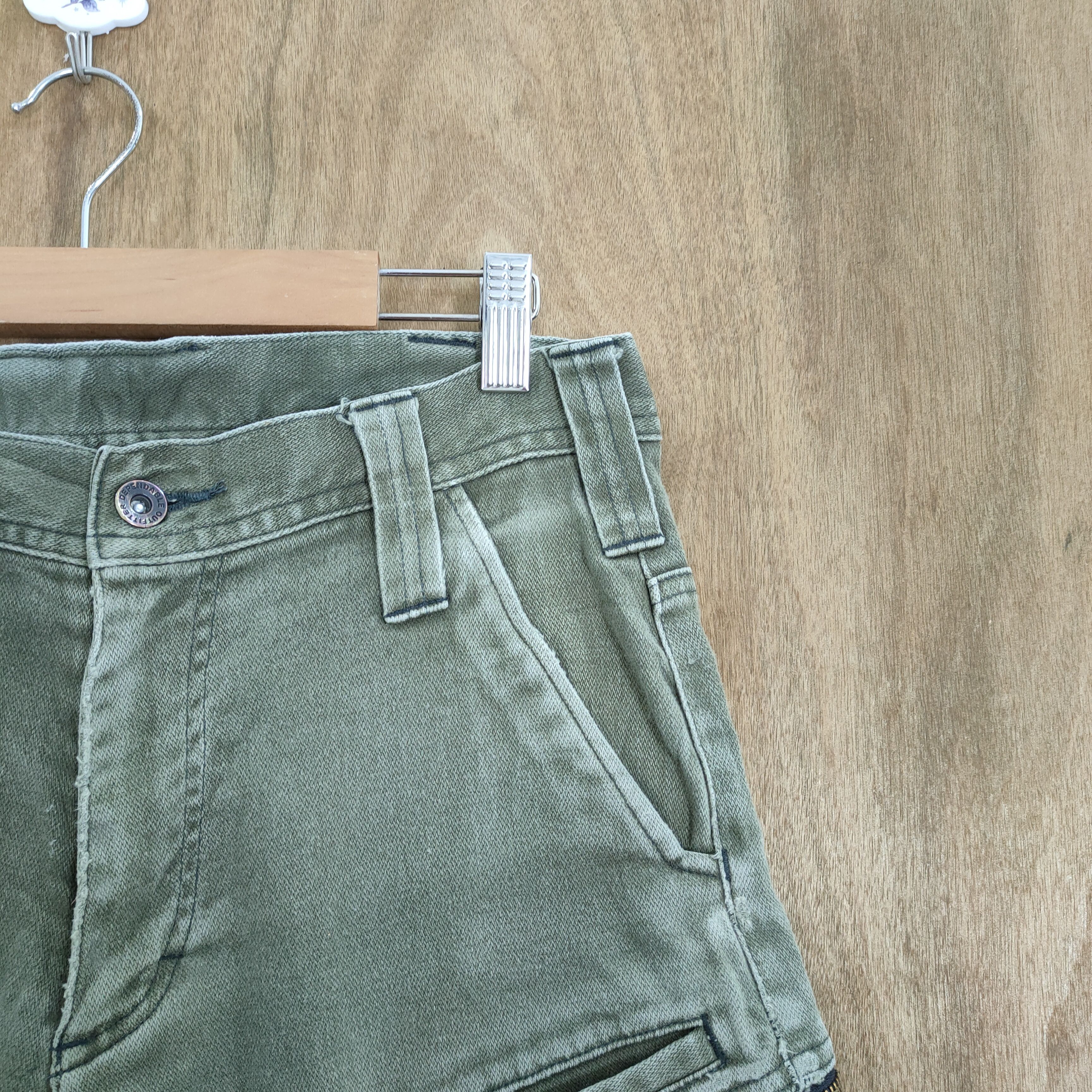 Japanese Brand VINTAGE JAPANESE FADED DOUBLE KNEE CARGO PANTS Size US 30 / EU 46 - 5 Thumbnail