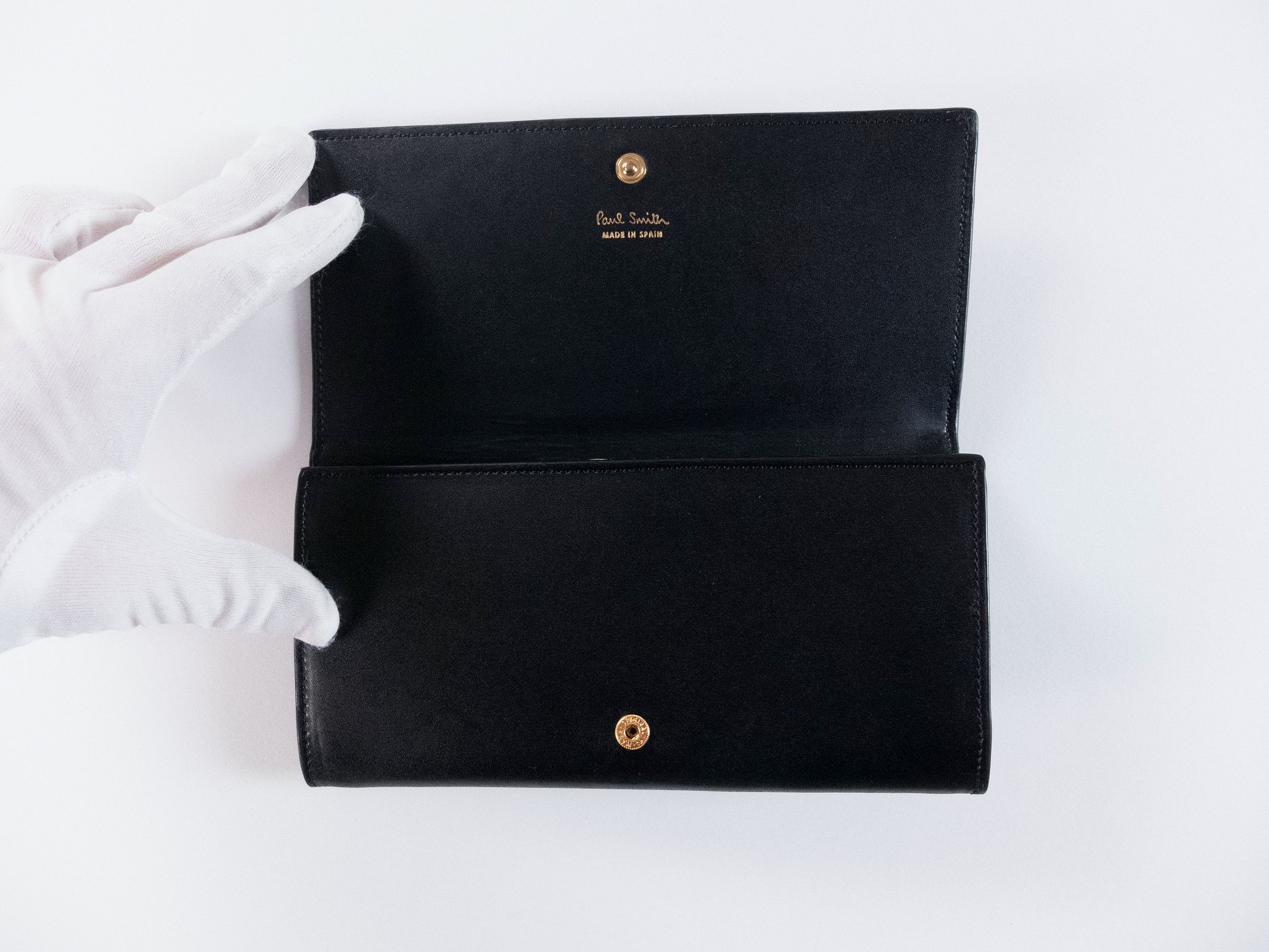 Paul Smith PAUL SMITH black trifold signature stripe leather wallet Size ONE SIZE - 9 Thumbnail