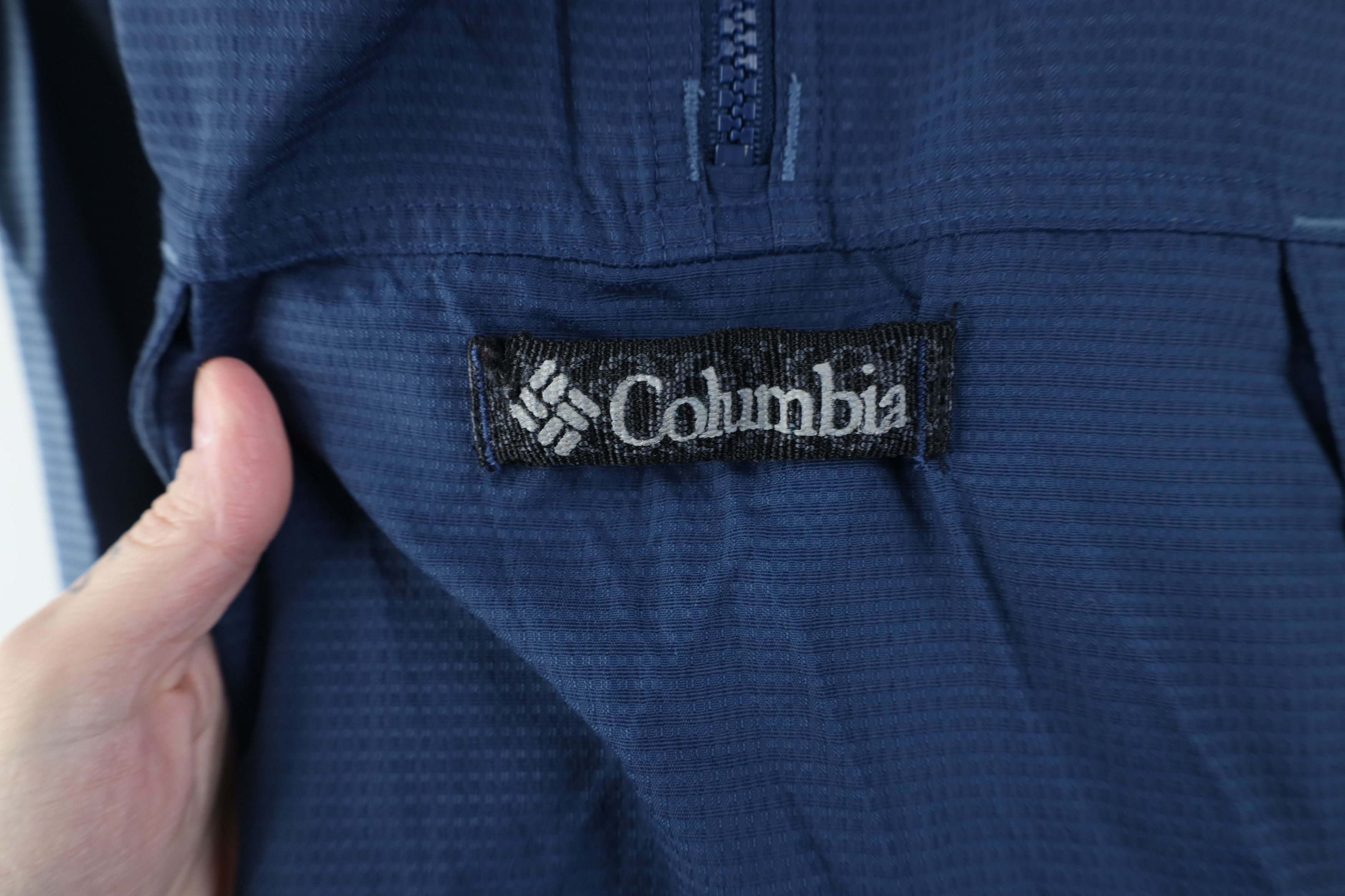 Columbia Vintage 90s Columbia Packable Hooded Anorak Jacket Blue Size US M / EU 48-50 / 2 - 5 Thumbnail