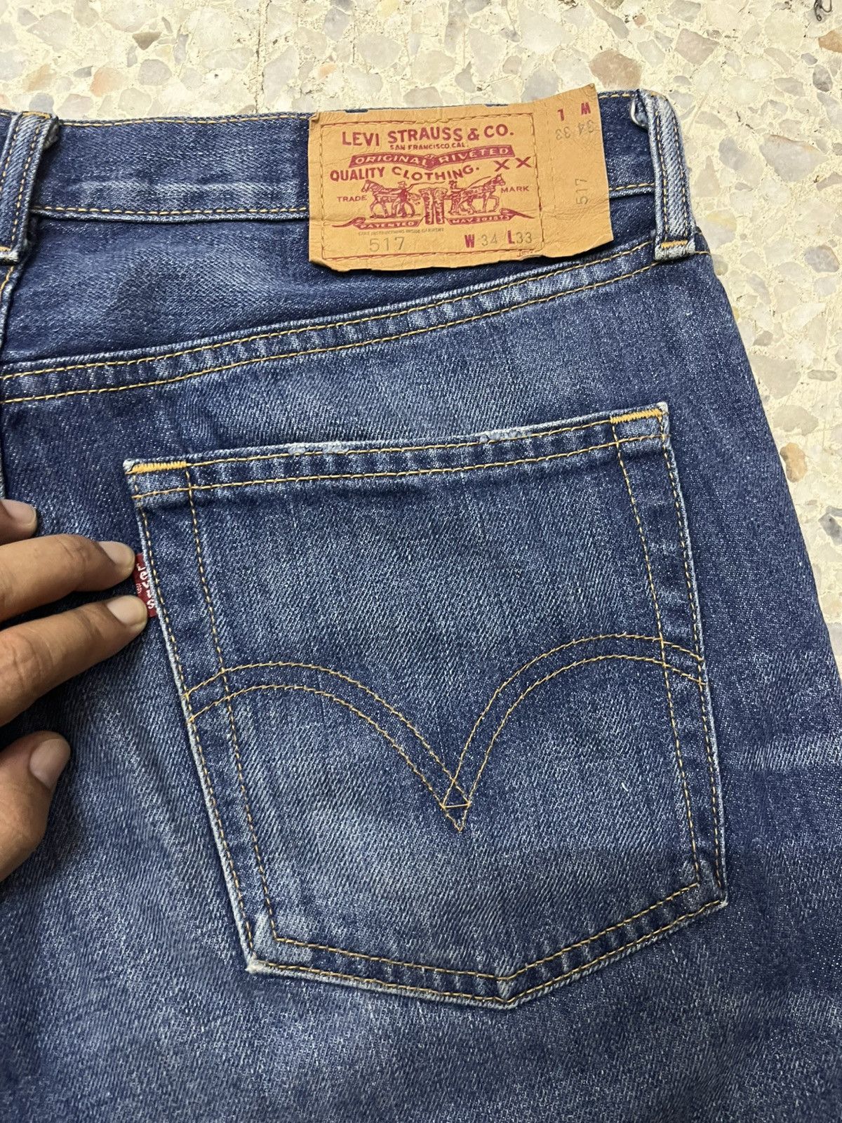 Levi's vintage levis clothing 517 bootcut light blue jeans Size US 33 - 4 Thumbnail