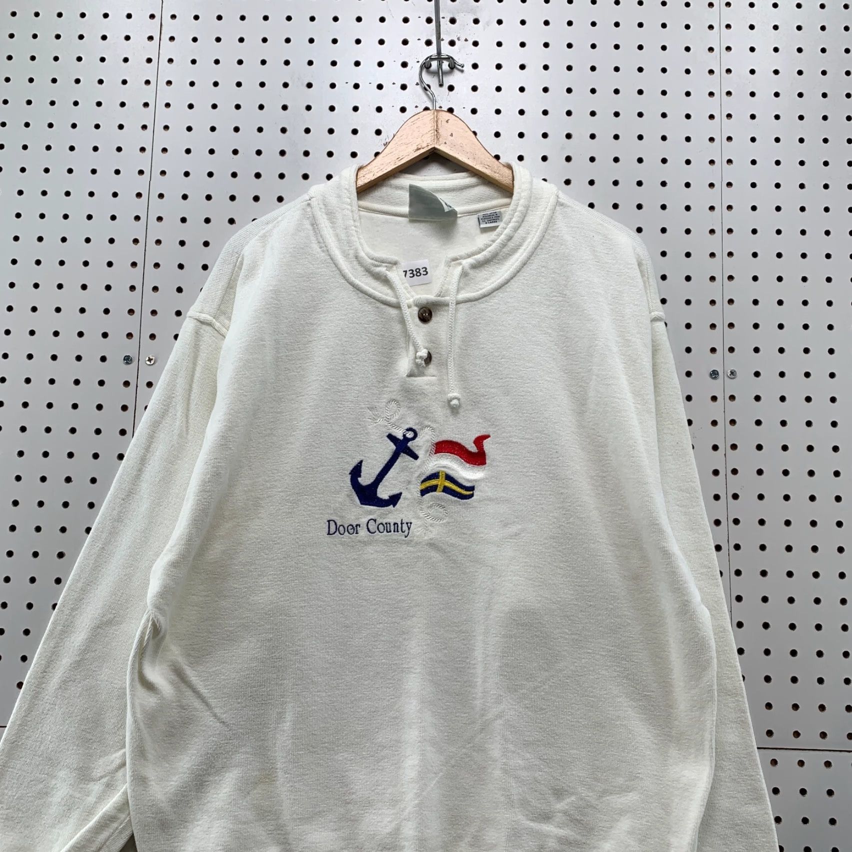 Vintage VINTAGE Up North Sweatshirt Shirt Adult XL White Embroidered 23x29 Pullover Drawstring Men’s Winter Nature Size US XL / EU 56 / 4 - 2 Thumbnail