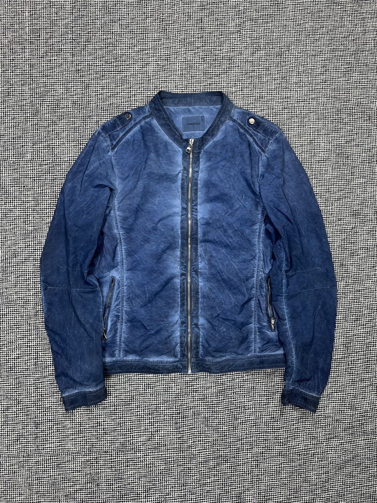 HAMAKI-HO × Japanese Brand hamaki-ho blue dyed biker bomber jacket Japanese style Size US L / EU 52-54 / 3 - 1 Thumbnail