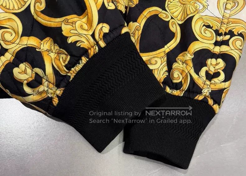 Versace Versace Black gold baroque men's cotton jacket Size US M / EU 48-50 / 2 - 6 Thumbnail
