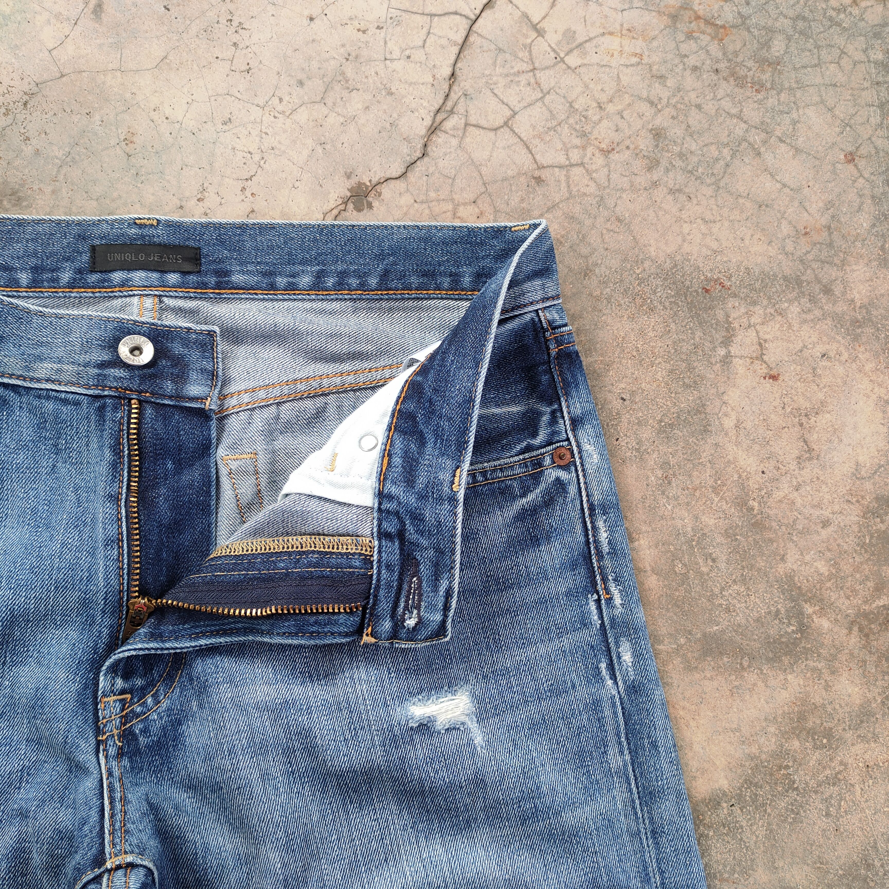 Japanese Brand VINTAGE JAPANESE FADED DISTRESSED DENIM JEAN PANTS Size US 33 - 6 Thumbnail