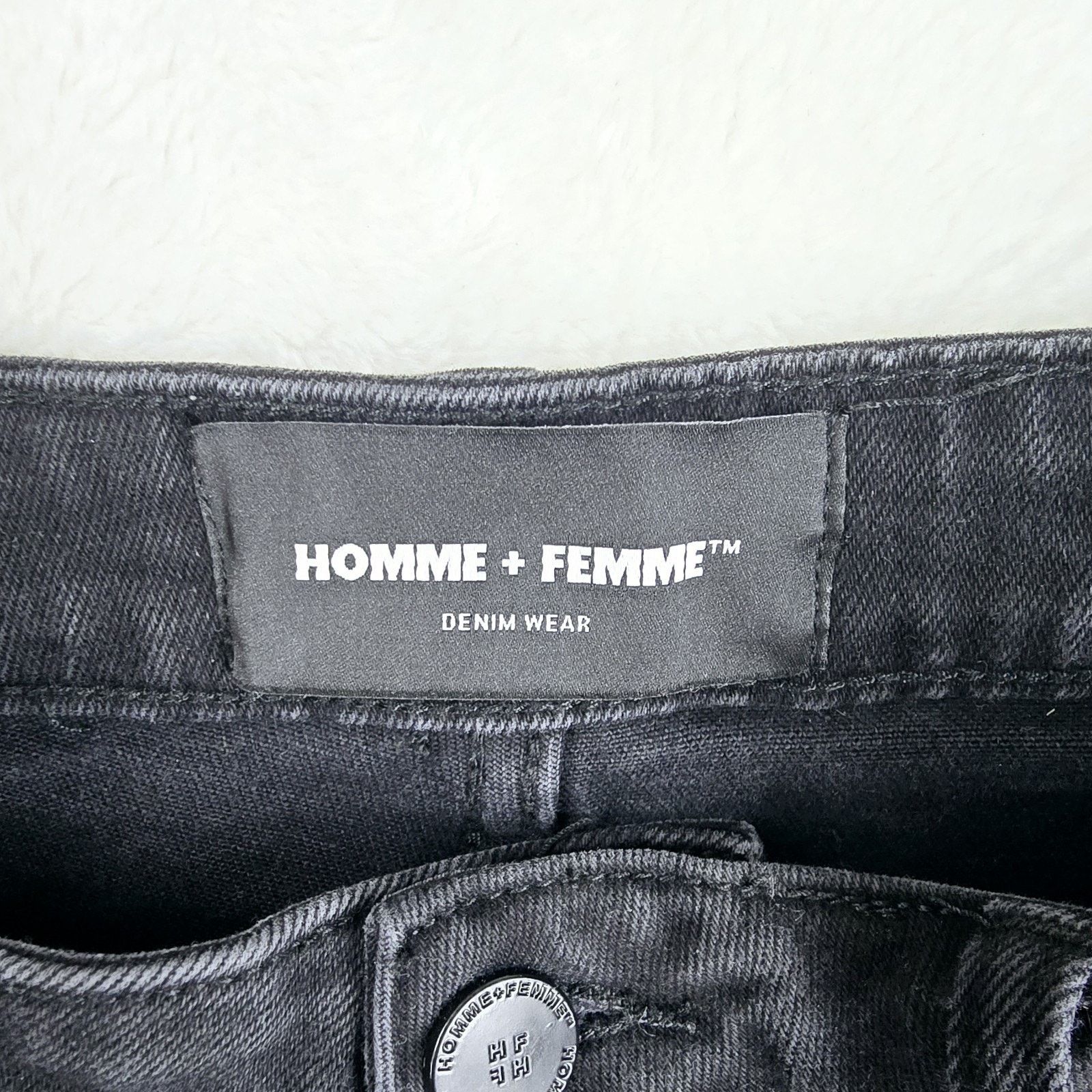 Homme + Femme La Homme Femme Jeans 32 Black Distressed 30x31 Streetwear Size US 30 / EU 46 - 6 Thumbnail