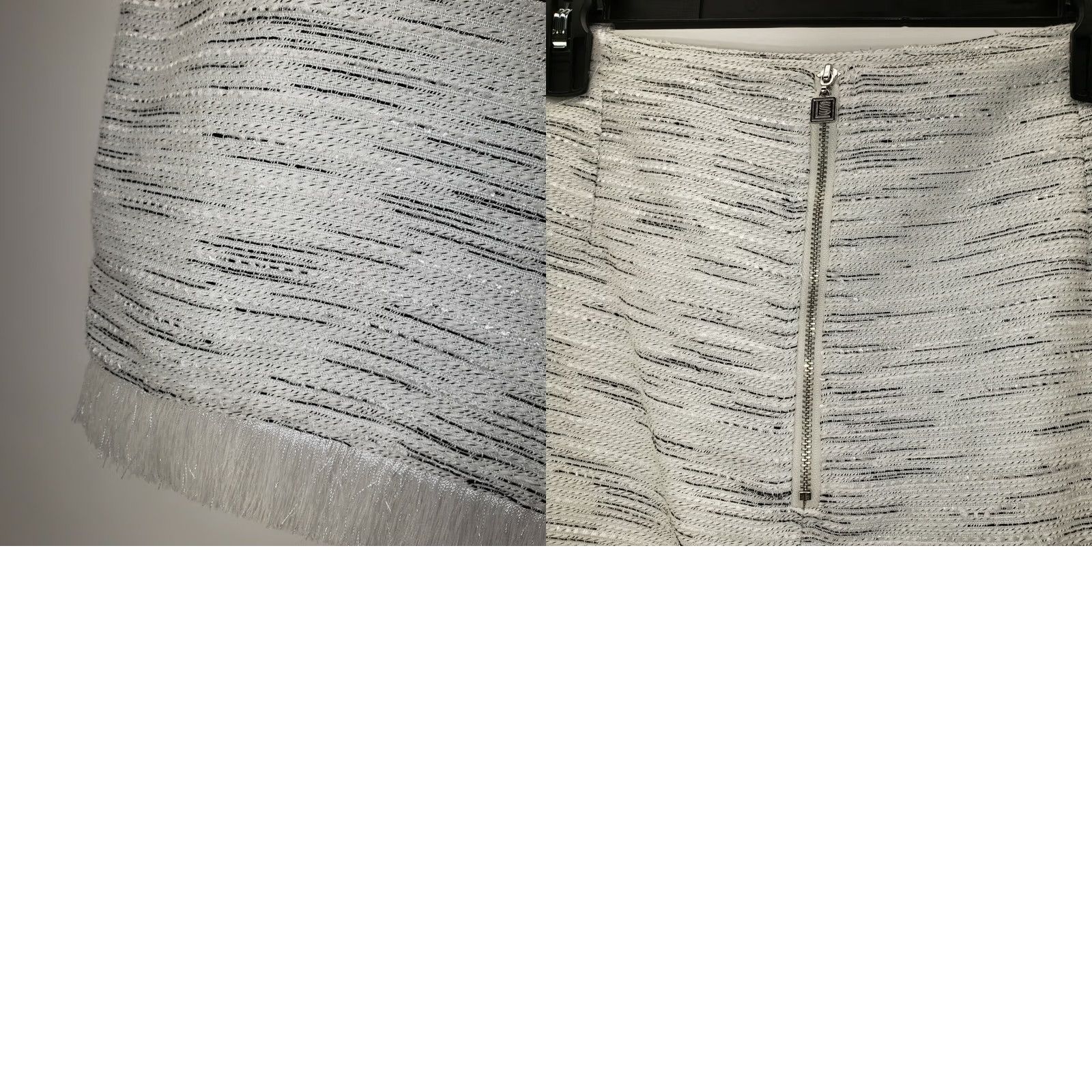 Laundry by Shelli Segal VINTAGE LAUNDRY BY SHELLI SEGAL Women's Skirt NWT Size 16 Tweed Knee Length Cream Pattern Striped All Seasons Womens Size 38" / US 16 / IT 52 - 8 Thumbnail