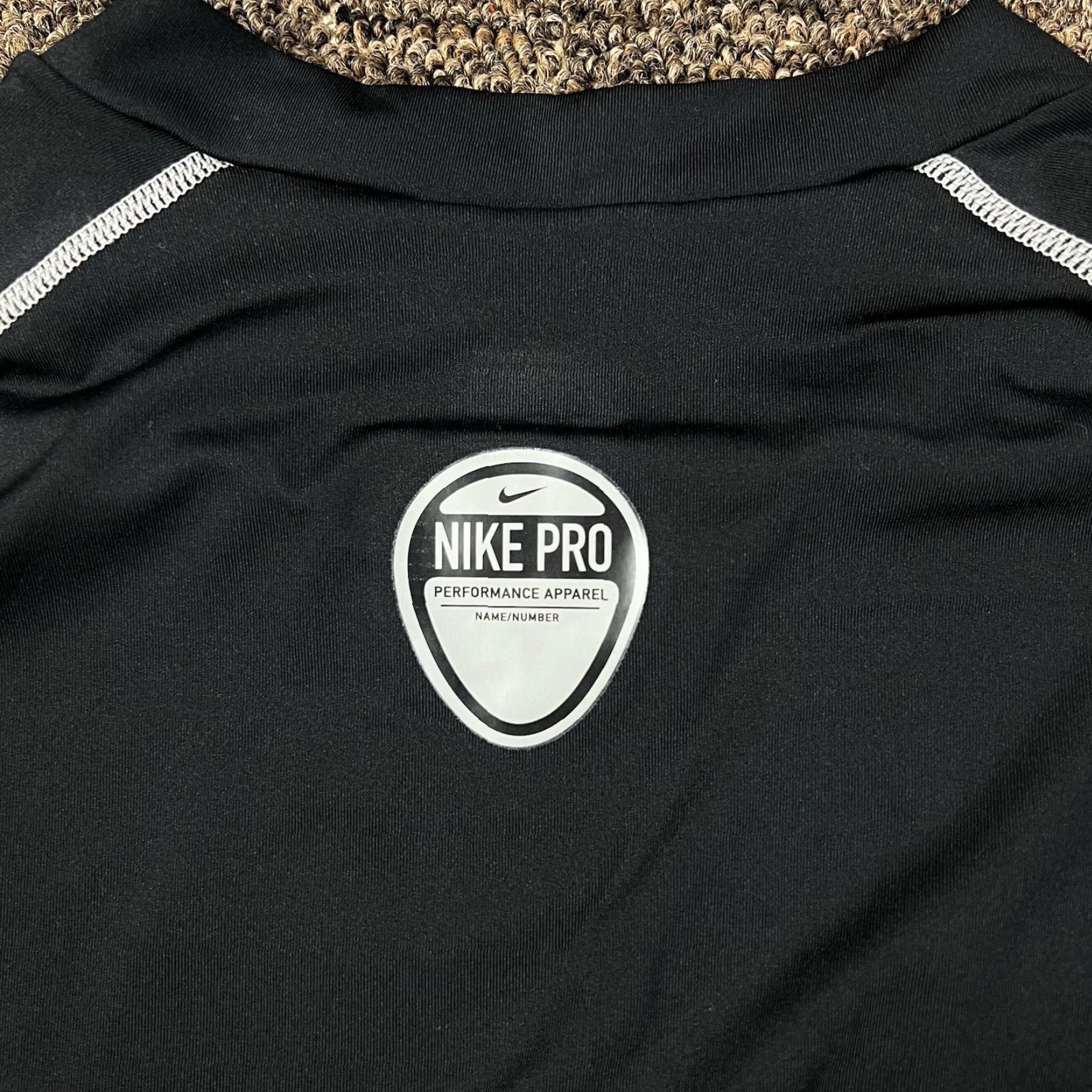 Nike VINTAGE Nike Pro Black Dry-fit Performance Apparel T-Shirt Adult Medium Swoosh Logo Shirt Mens Black Dry Fit Logo Nike Pro Black Shirt Size US M / EU 48-50 / 2 - 6 Thumbnail