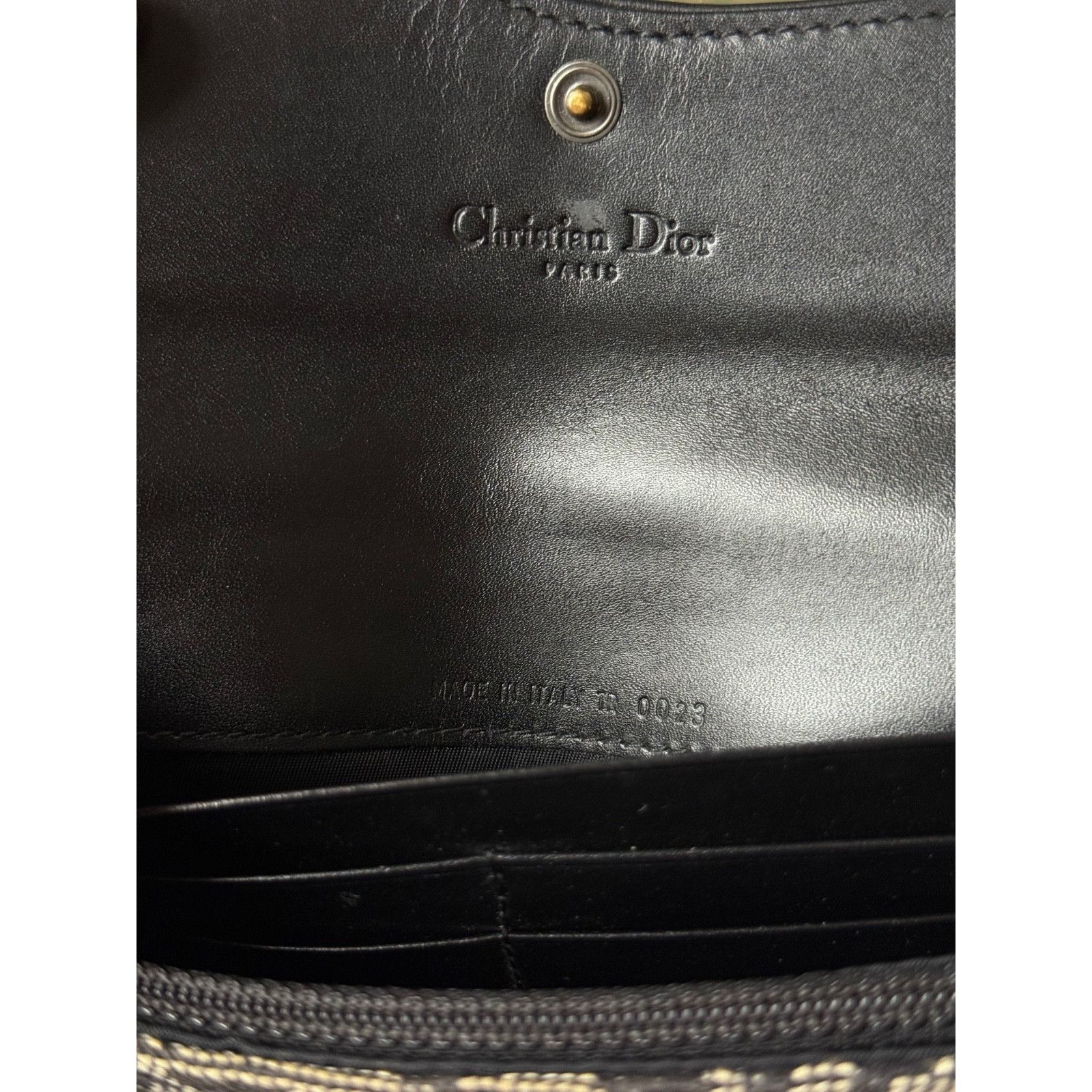 Dior DIOR Saddle Long Wallet Oblique Jacquard Navy Grey Size ONE SIZE - 9 Thumbnail