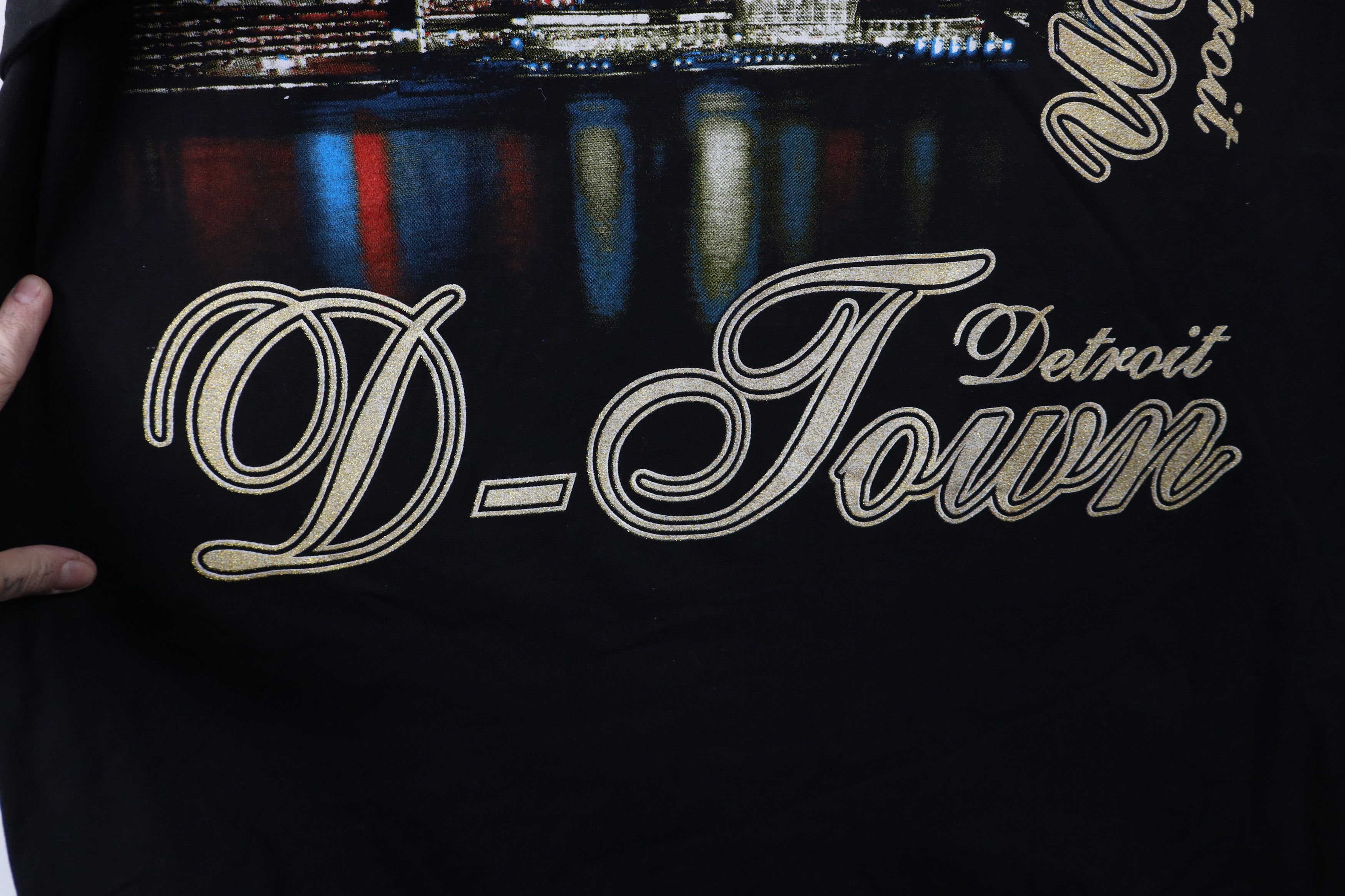 Vintage Vintage 90s Y2K Streetwear Hop Detroit City D-Town T-Shirt Size US XXL / EU 58 / 5 - 6 Thumbnail